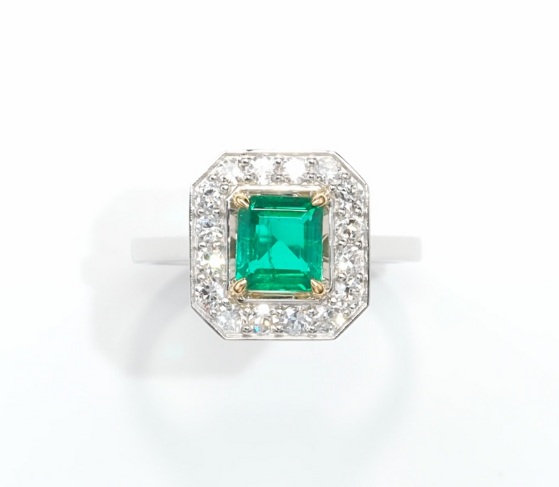 Emerald & Diamond Cocktail Ring