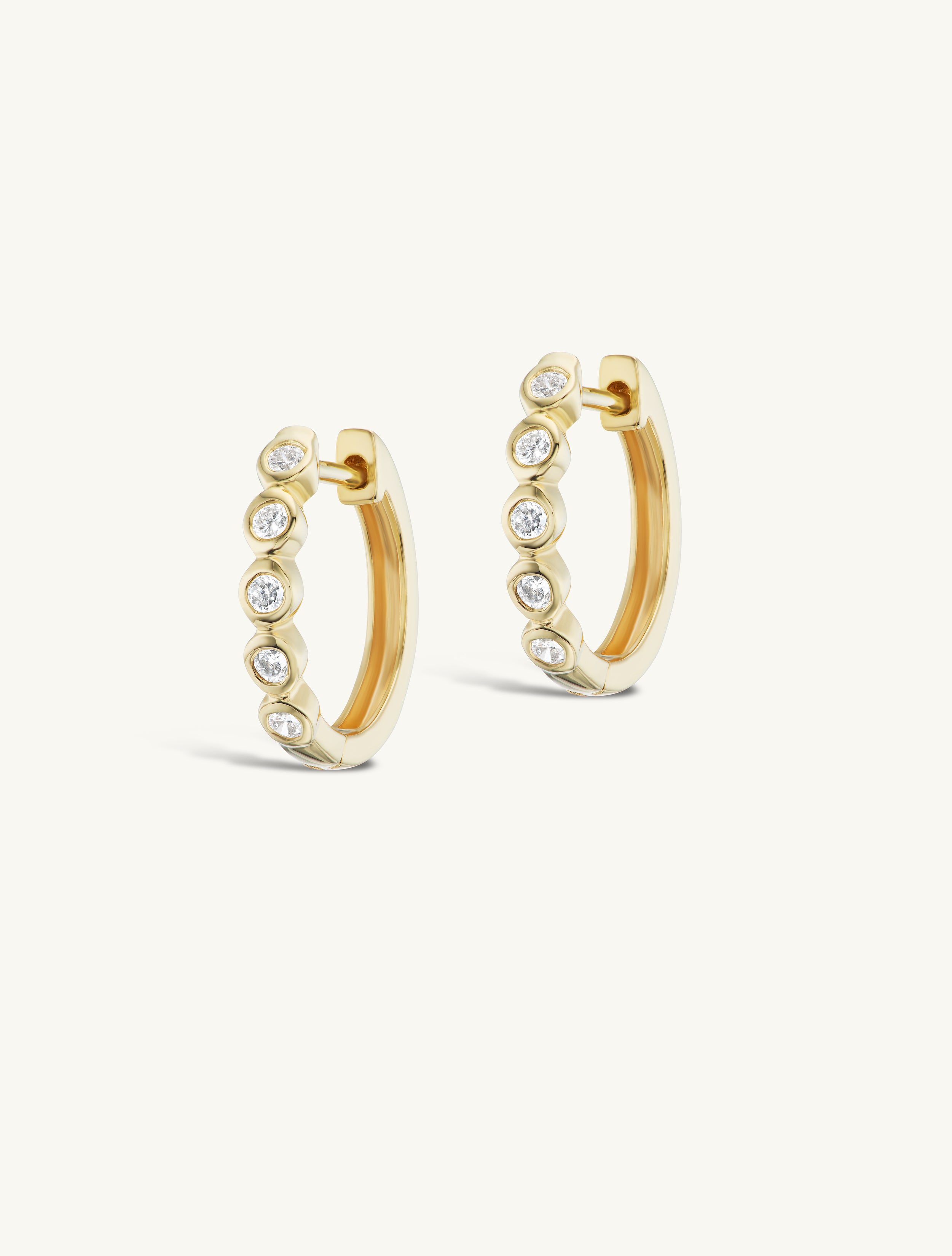 12mm Diamond Bezel Hoops