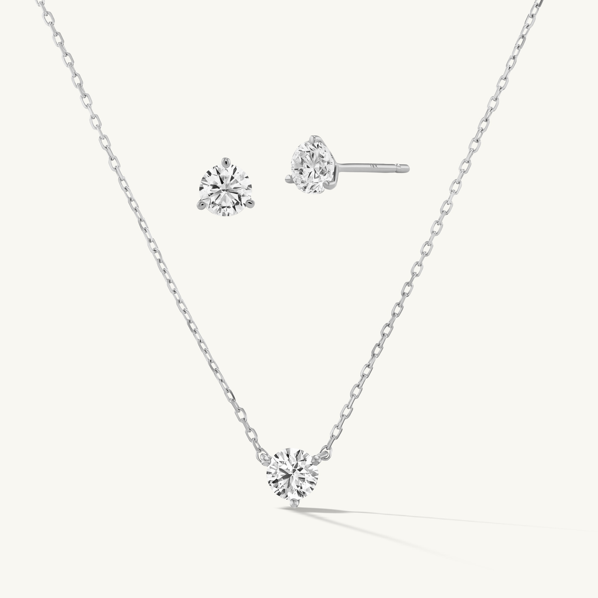 Holiday Diamond Studs & Pendant