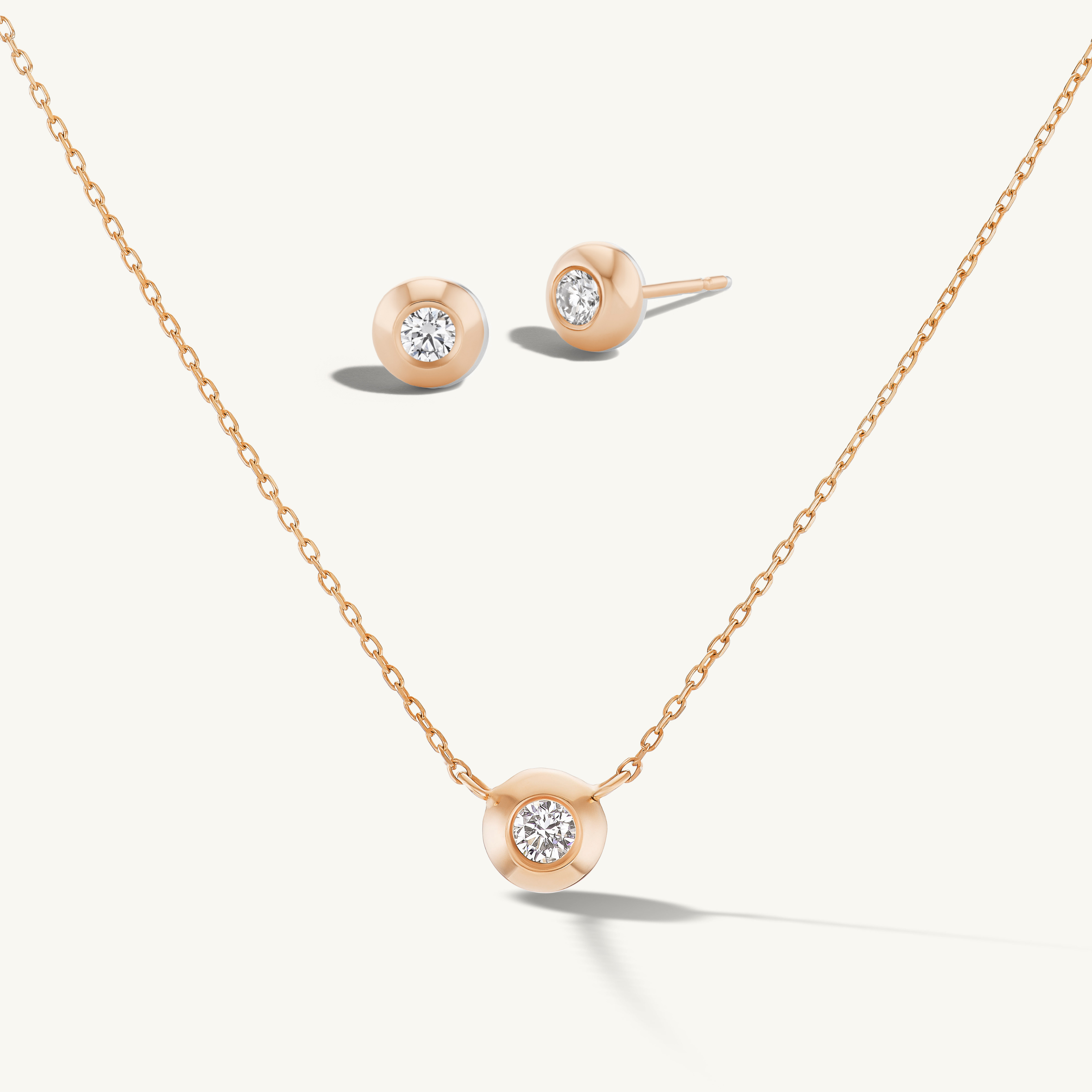Free Holiday Gift Box: Diamond Studs & Necklace