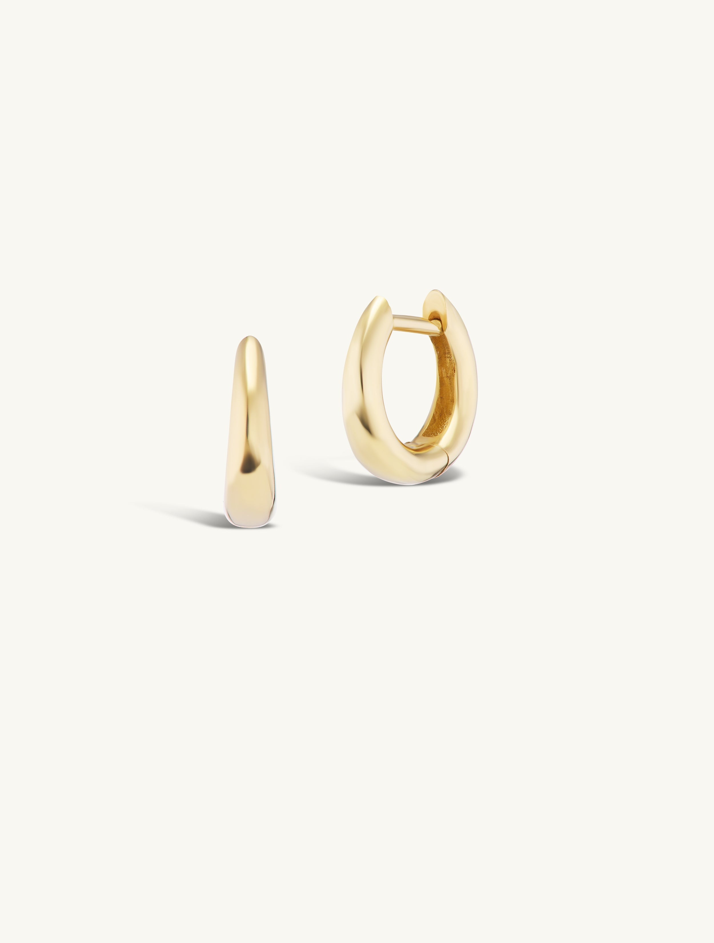 8mm Gold tapered hoop