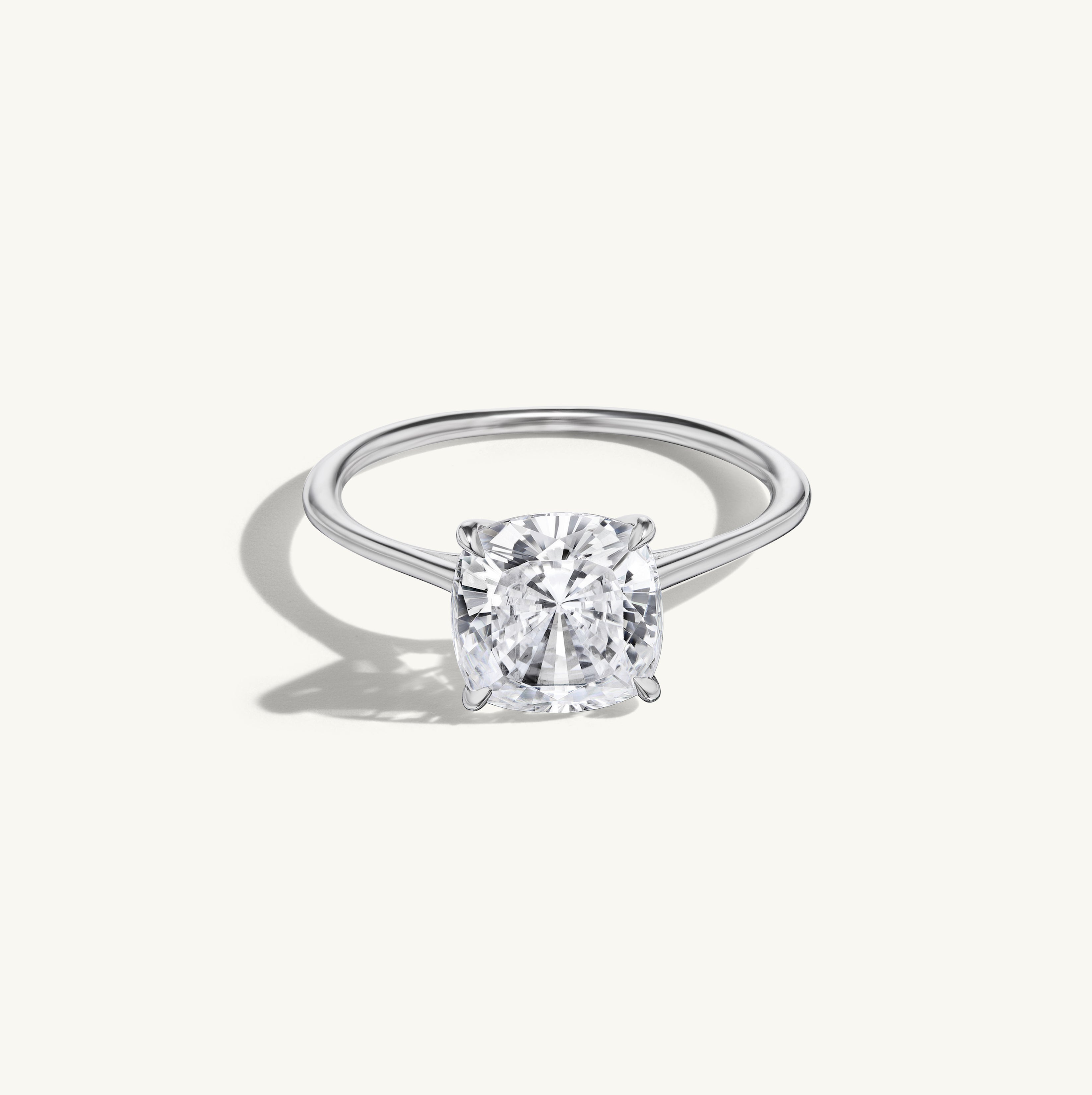 Floating Cushion Engagement Ring