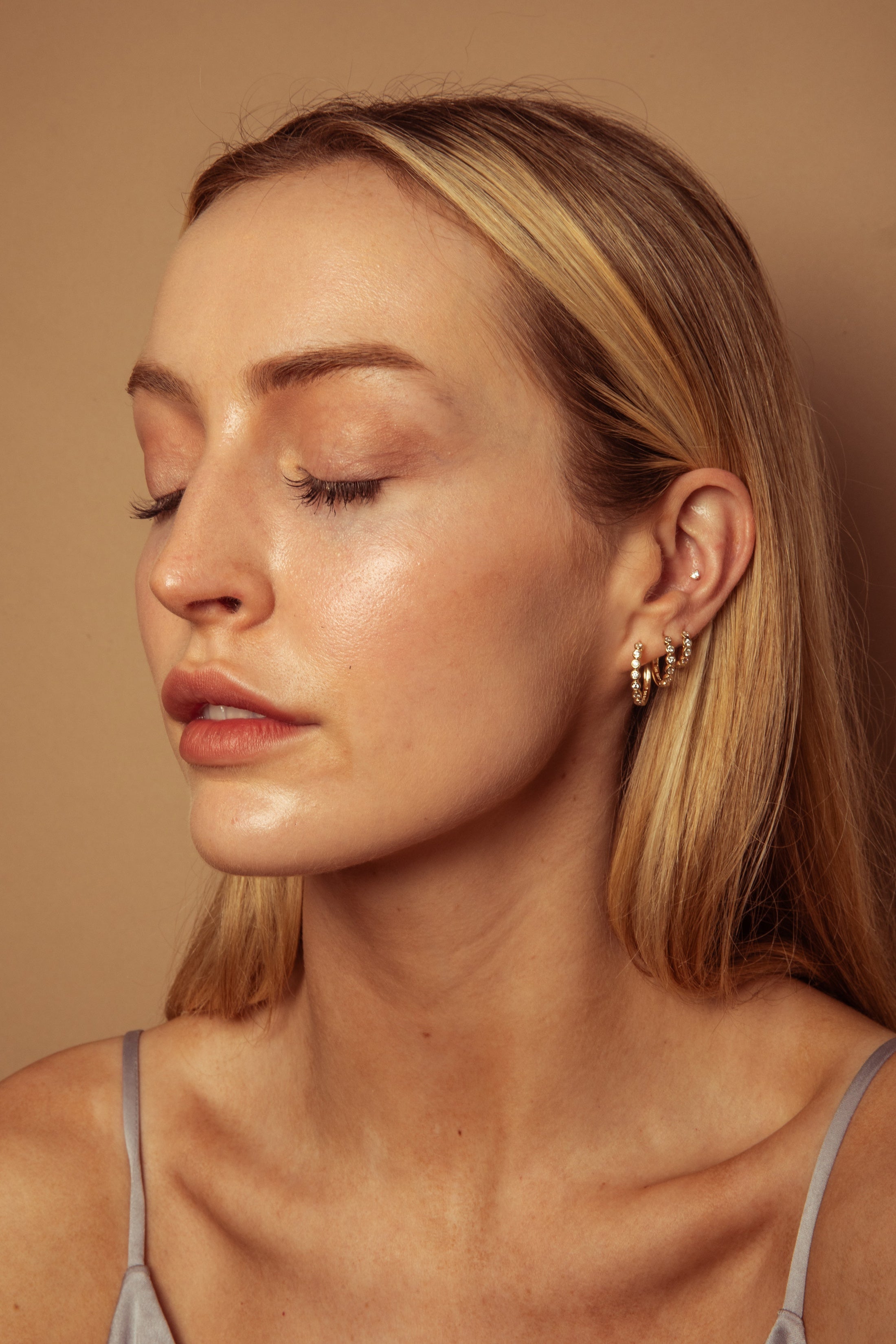15mm Diamond Bezel Hoops