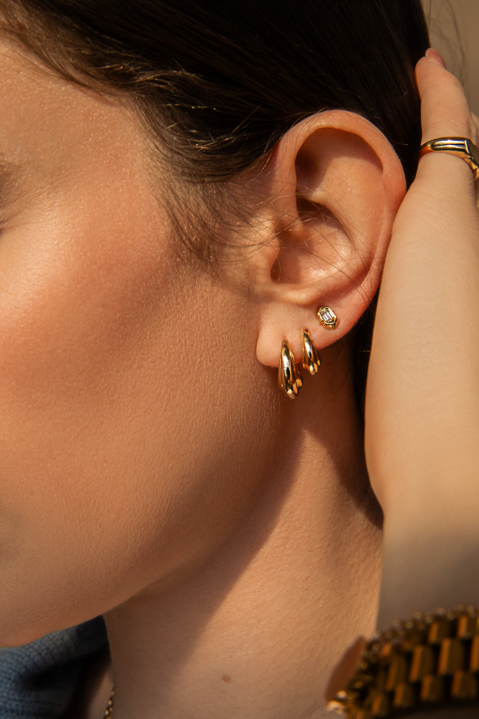 Free Emerald Diamond Studs
