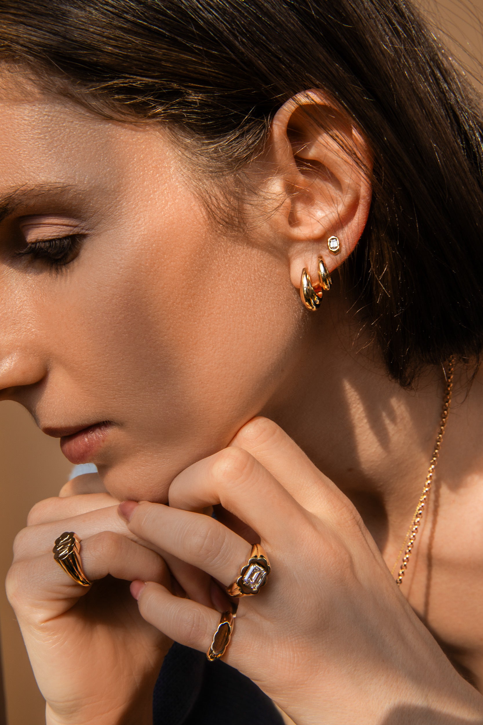 Free Emerald Diamond Studs