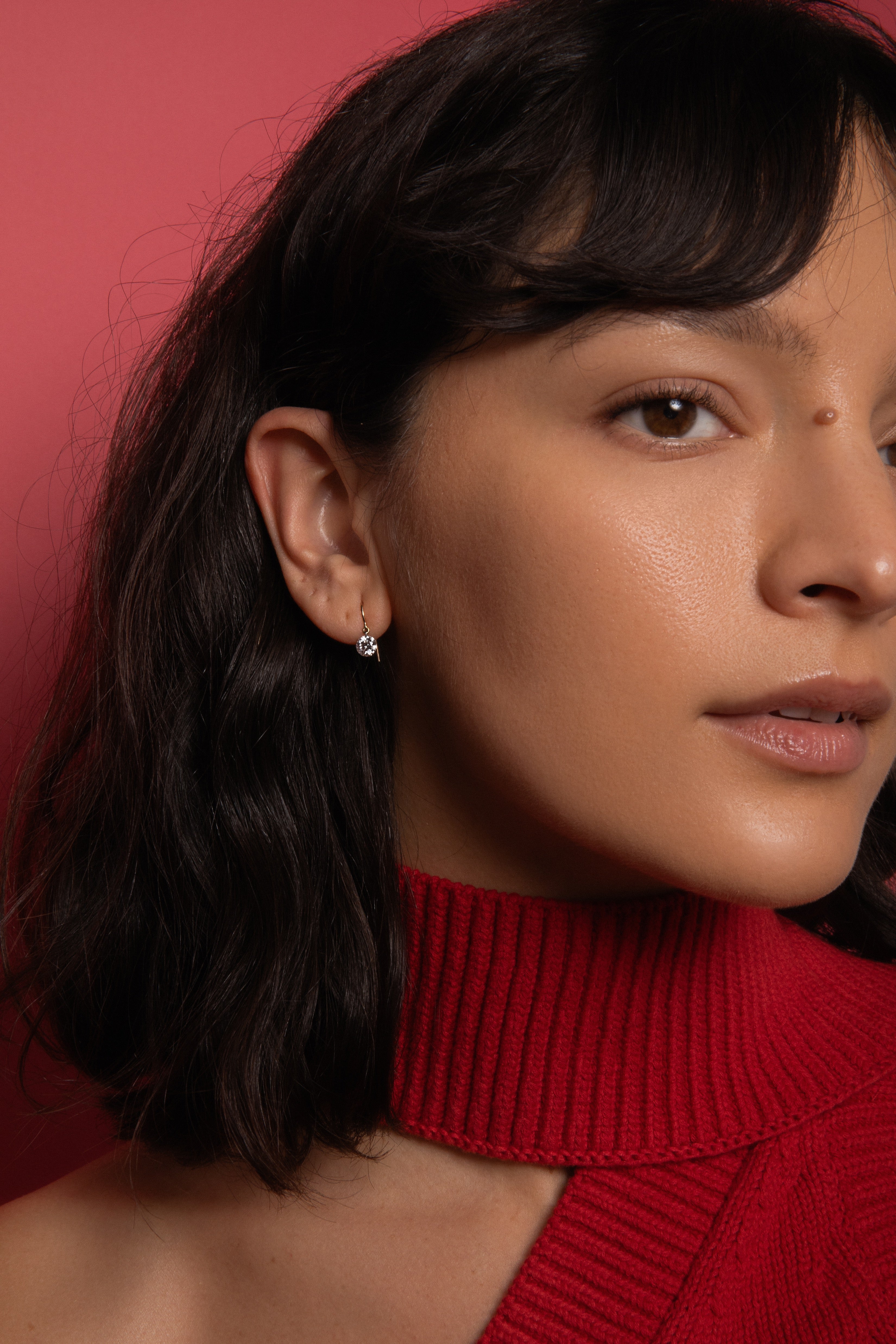 Pierced Diamond Earrings
