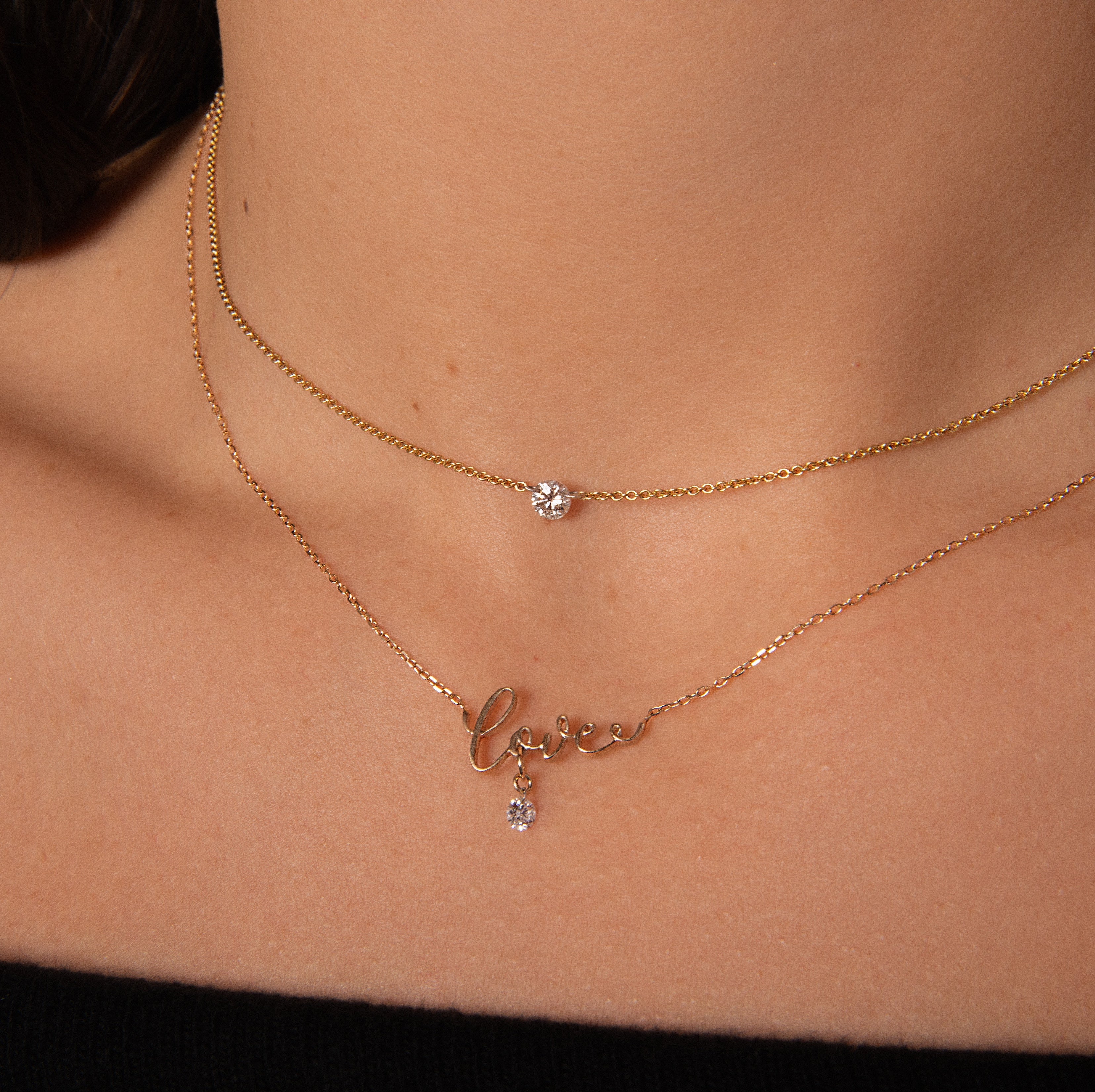 Pierced Diamond Necklace
