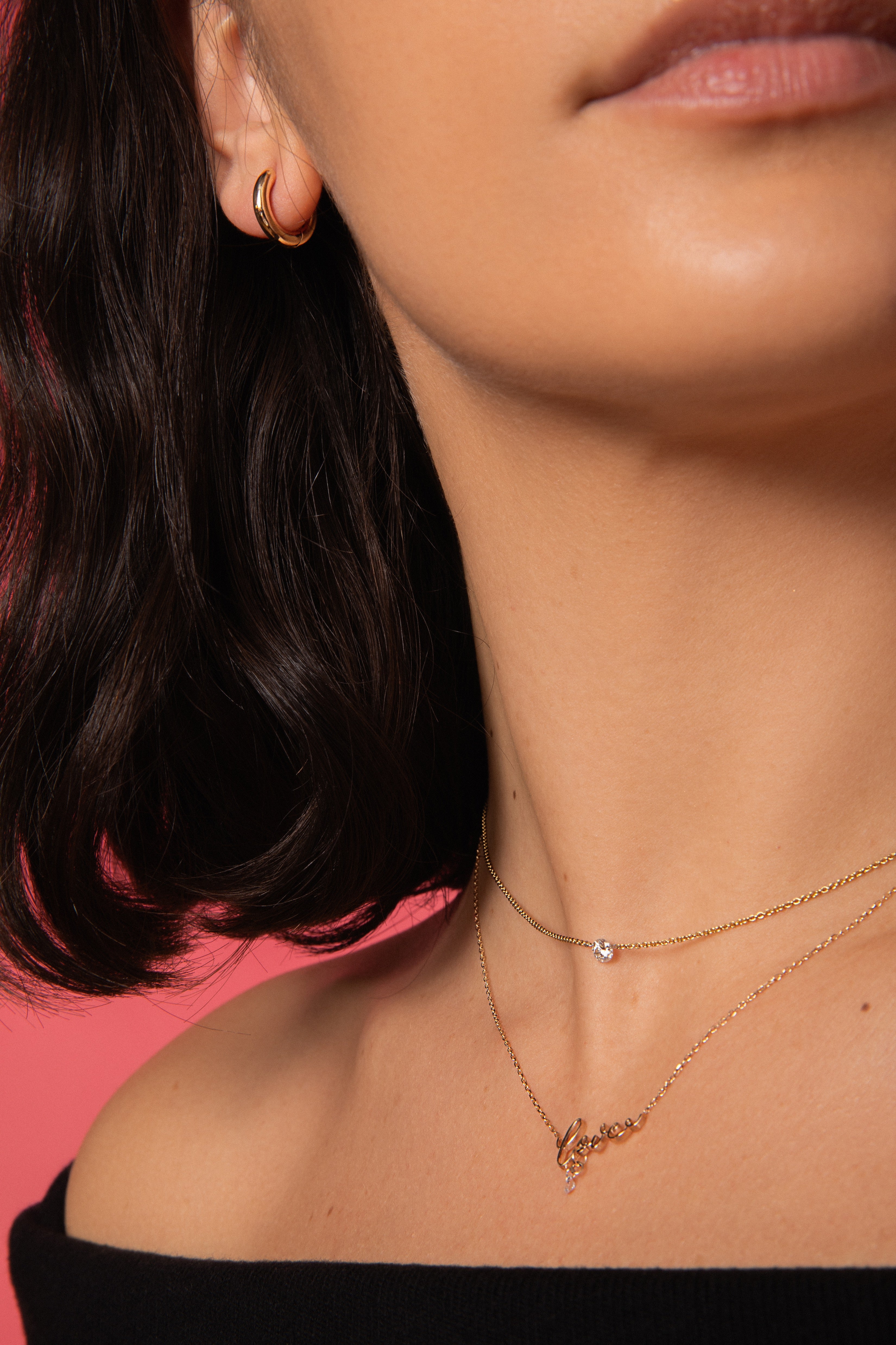 Pierced Diamond Necklace