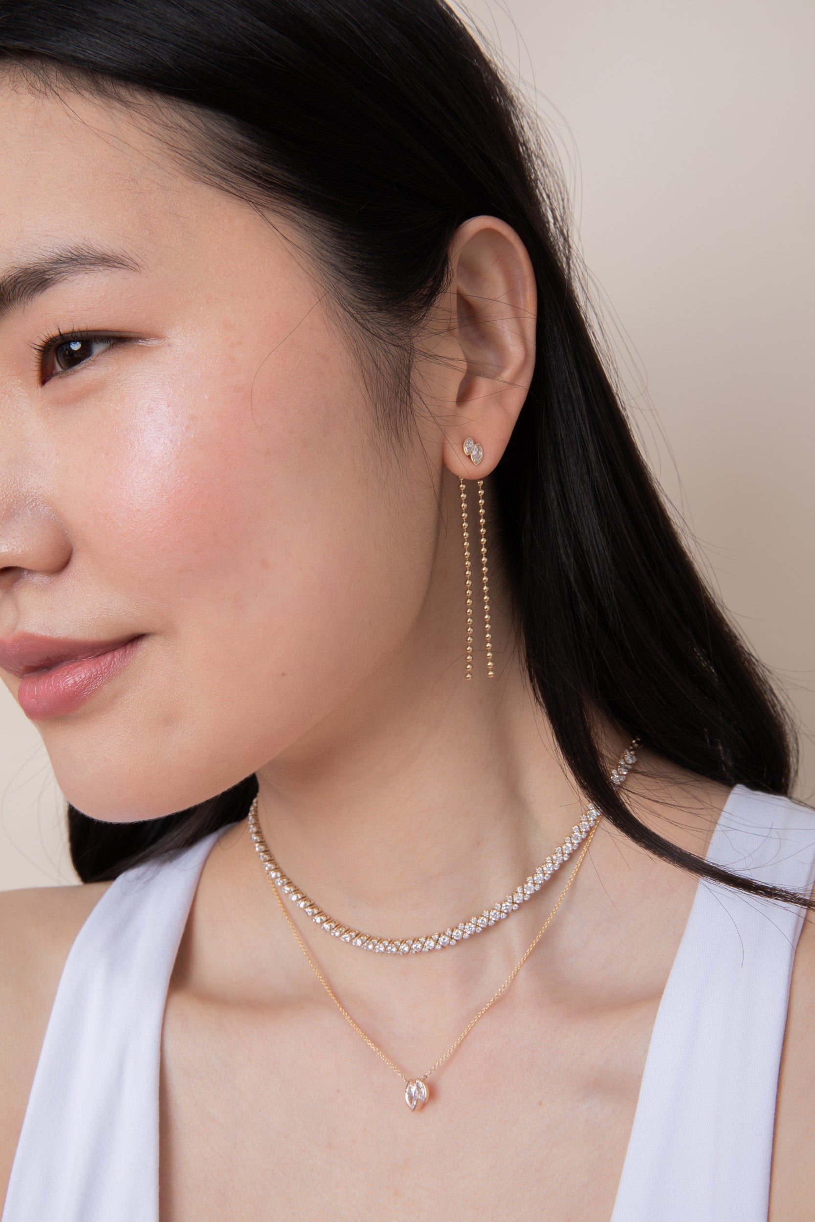 Duet Marquise Stud