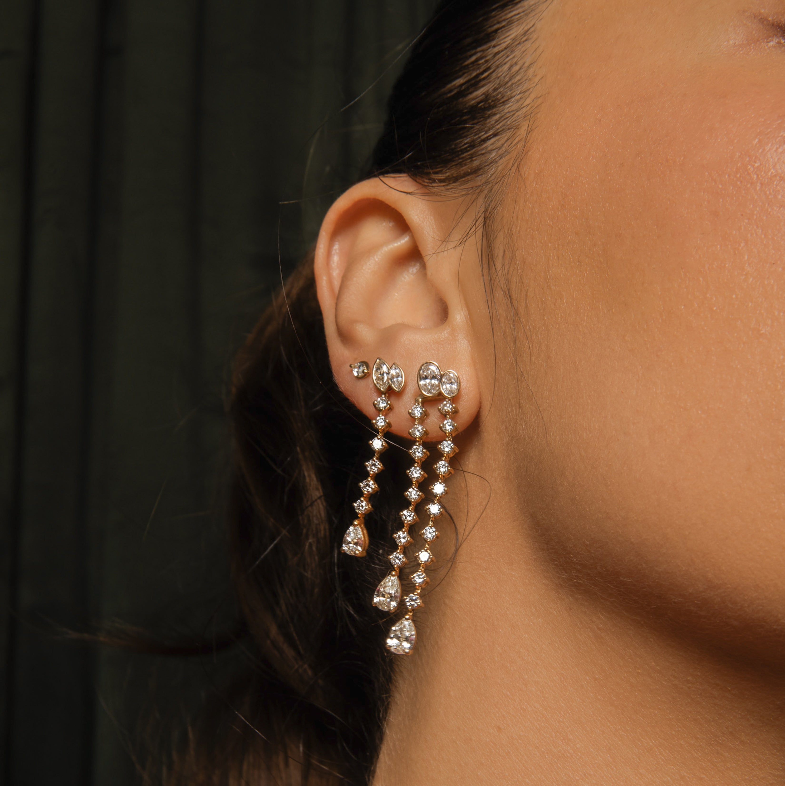 Duet Marquise Stud