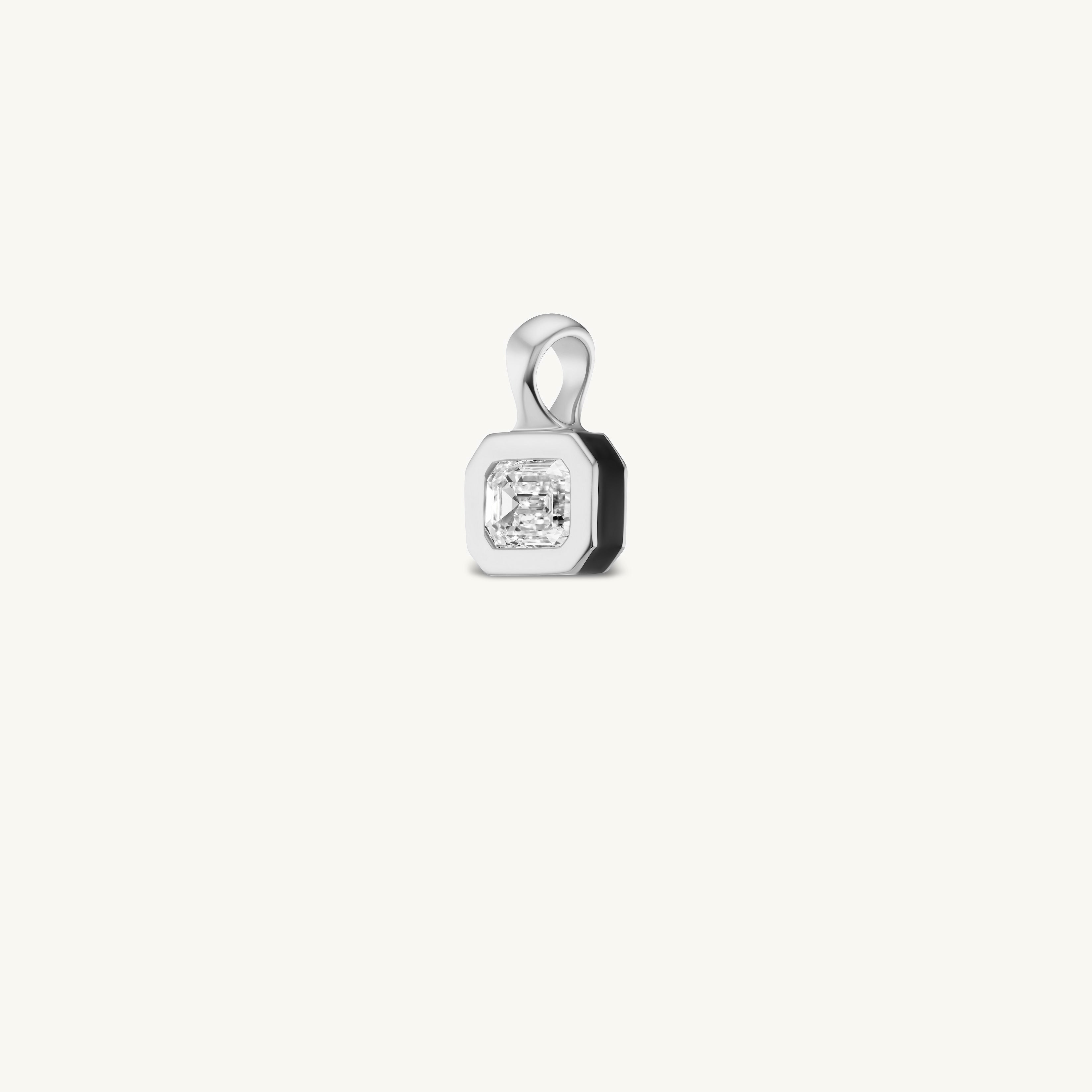 SRJ x ZM Emerald Diamond and Enamel Pendant