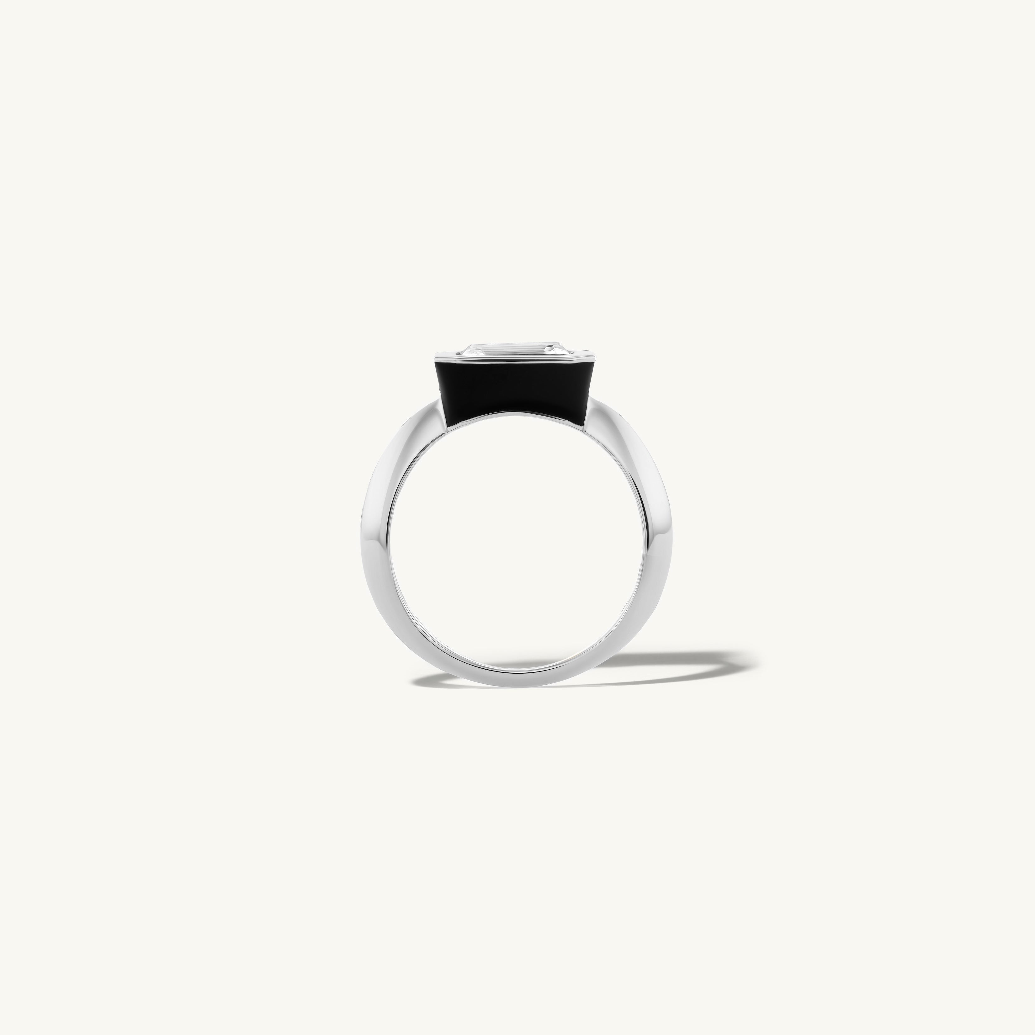 SRJ x ZM Emerald Diamond and Enamel Ring