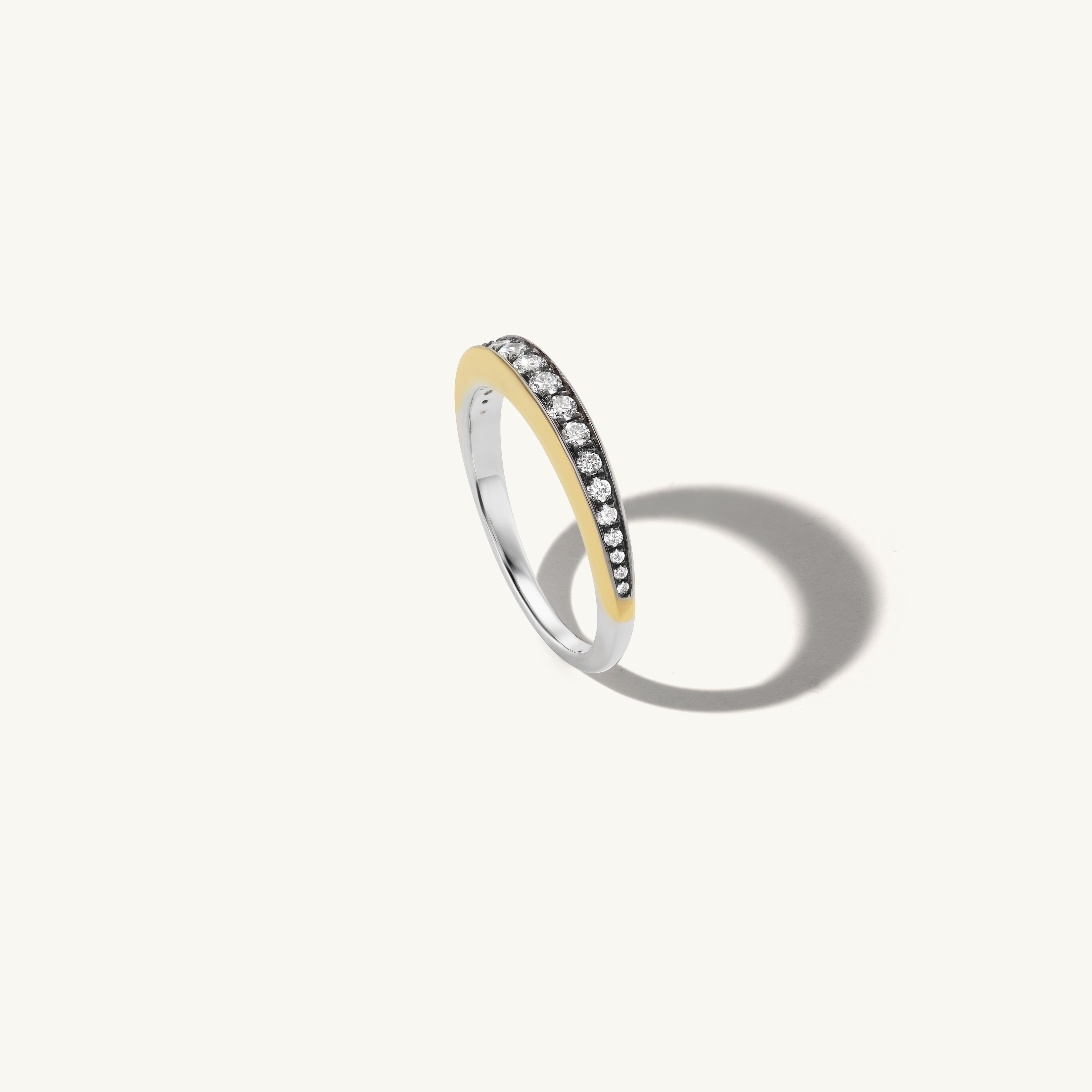 thin patina diamond band