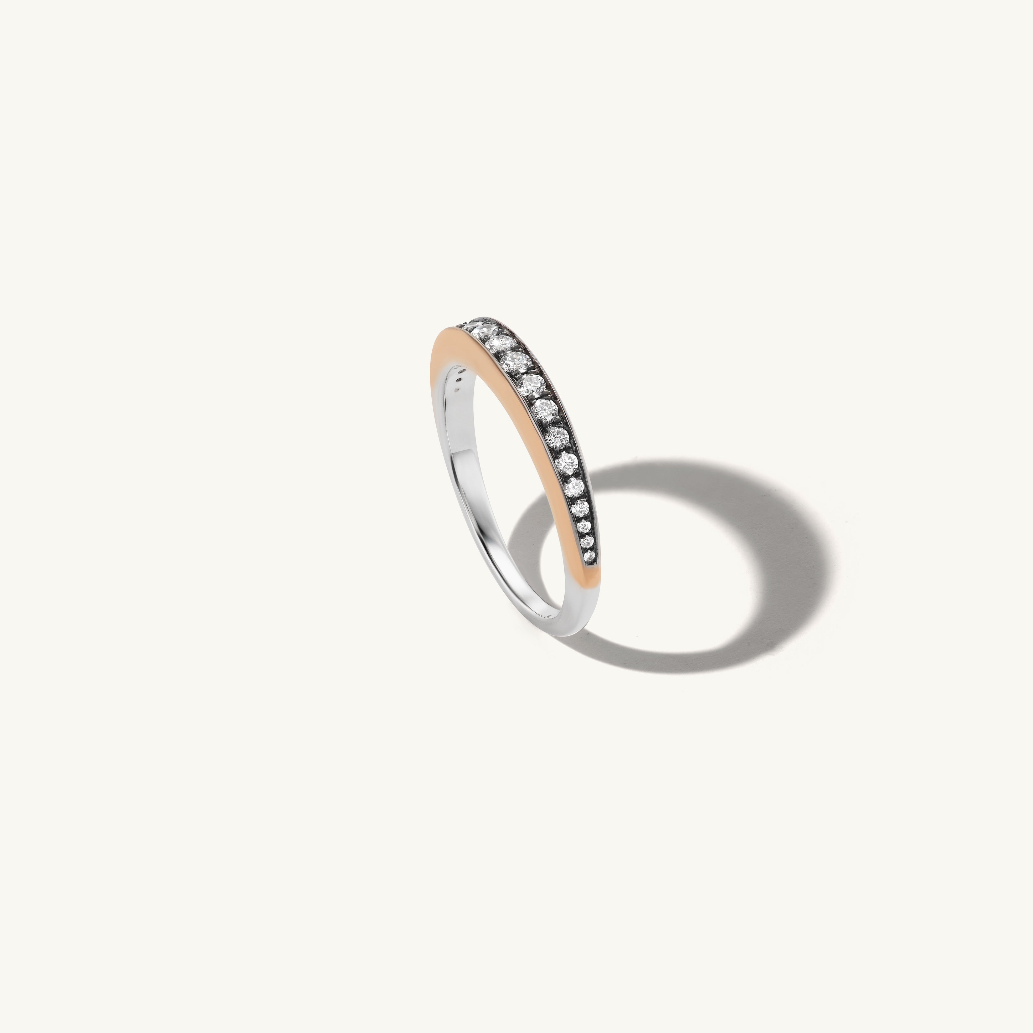 Thin Patina Diamond Band