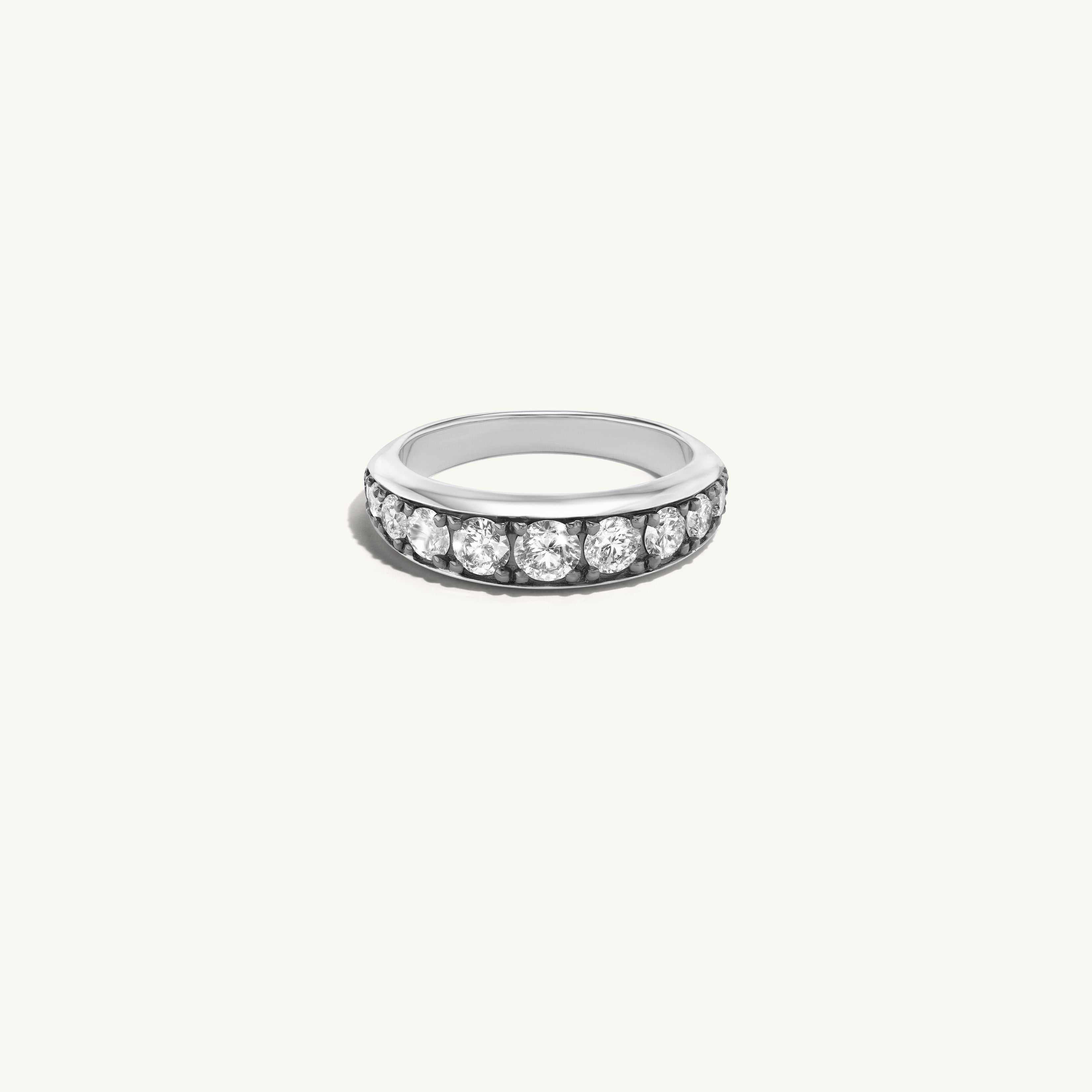 Thick Patina Diamond Band