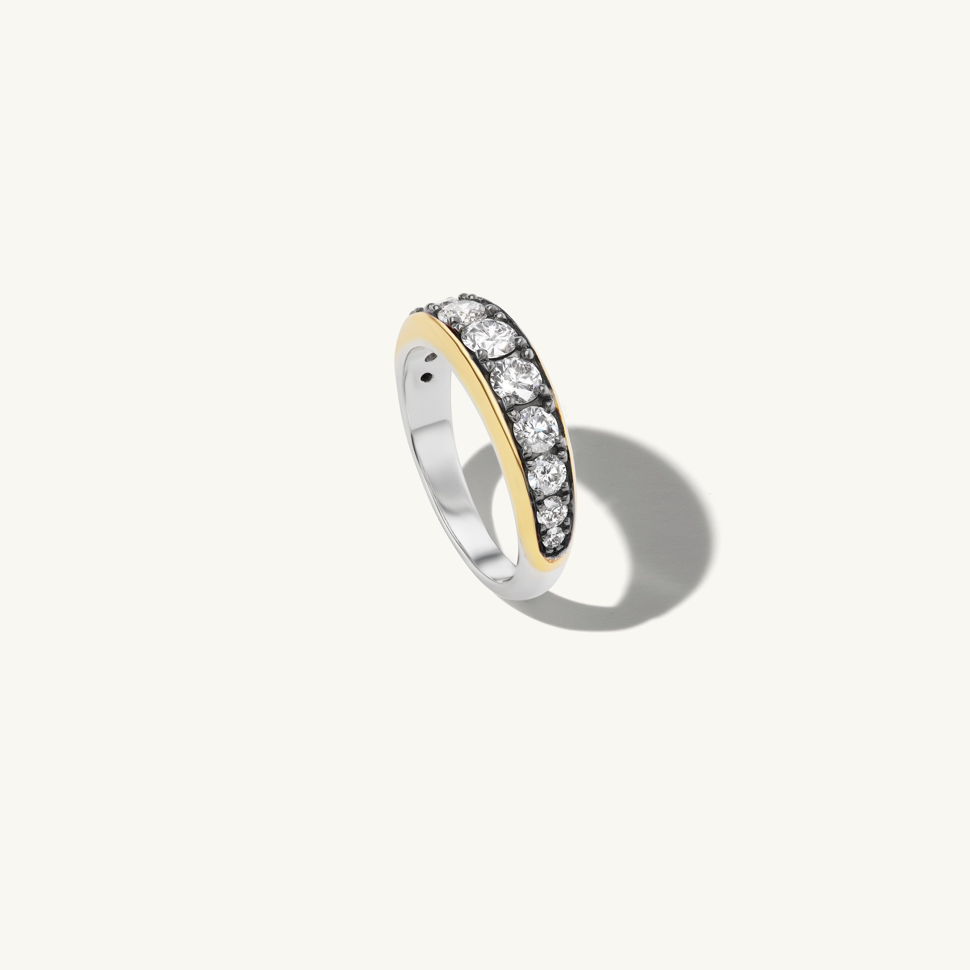 Thick Patina Diamond Band