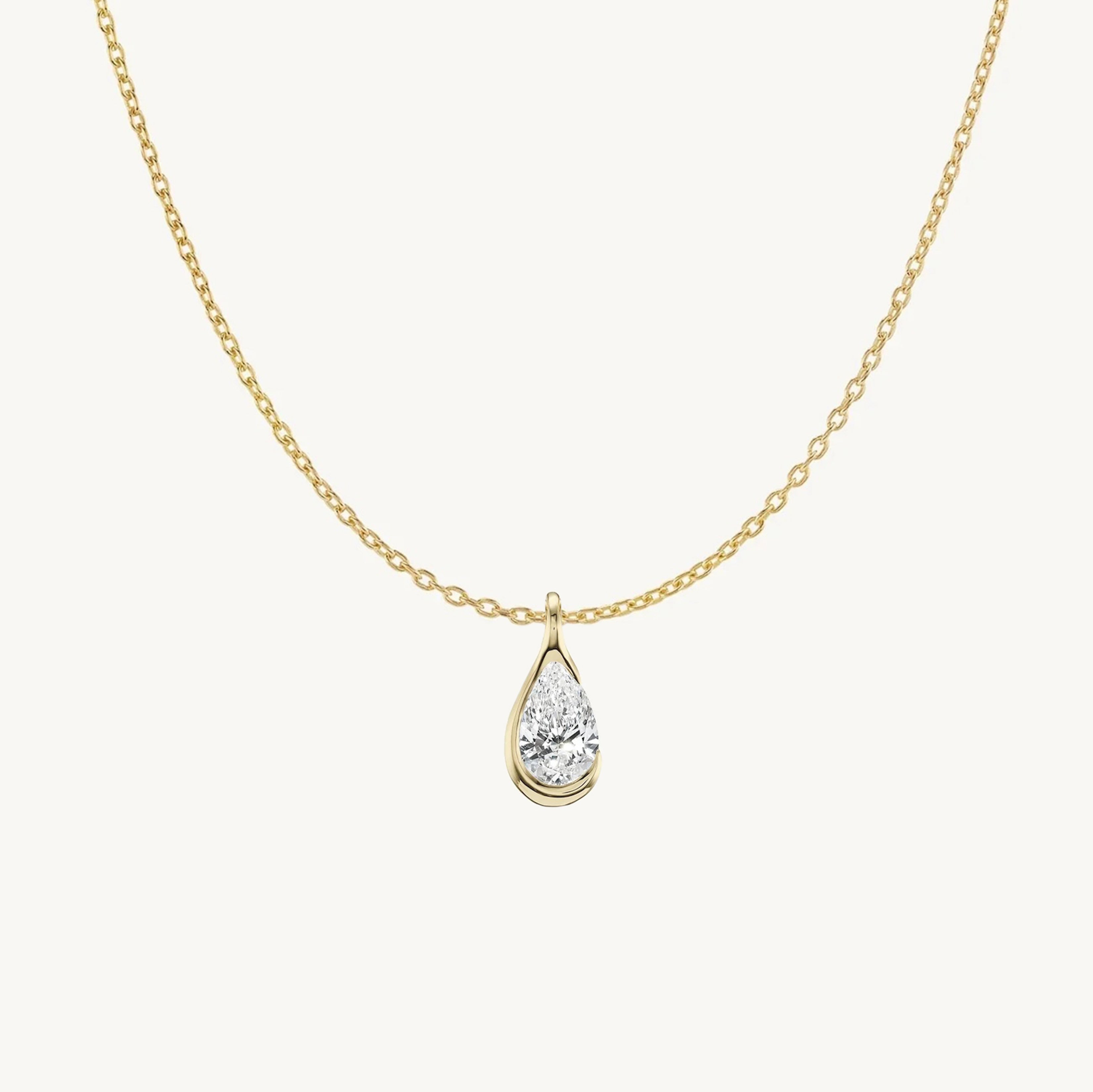 Droplet Pendant + Free Chain Necklace