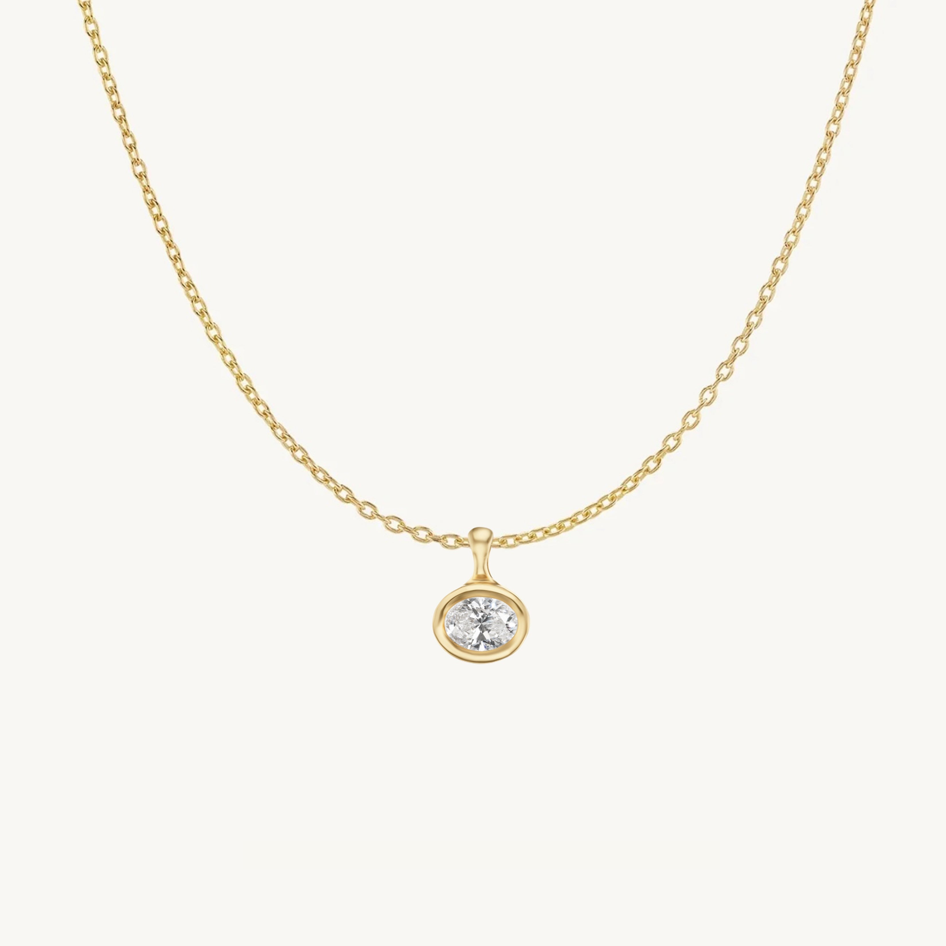 SRJ x ZM Oval Diamond and Enamel Pendant + Free Chain Necklace