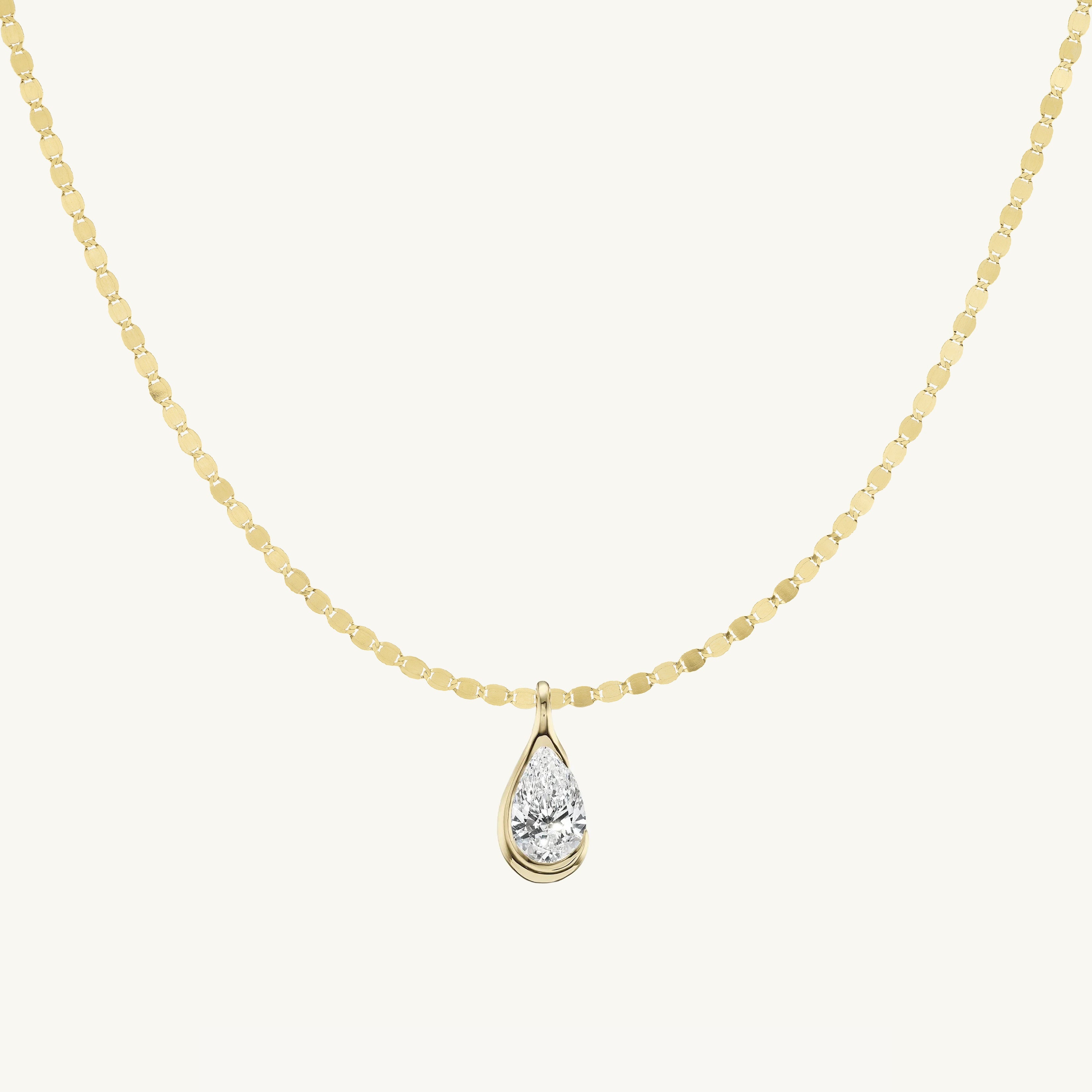 Droplet Pendant + Free Chain Necklace