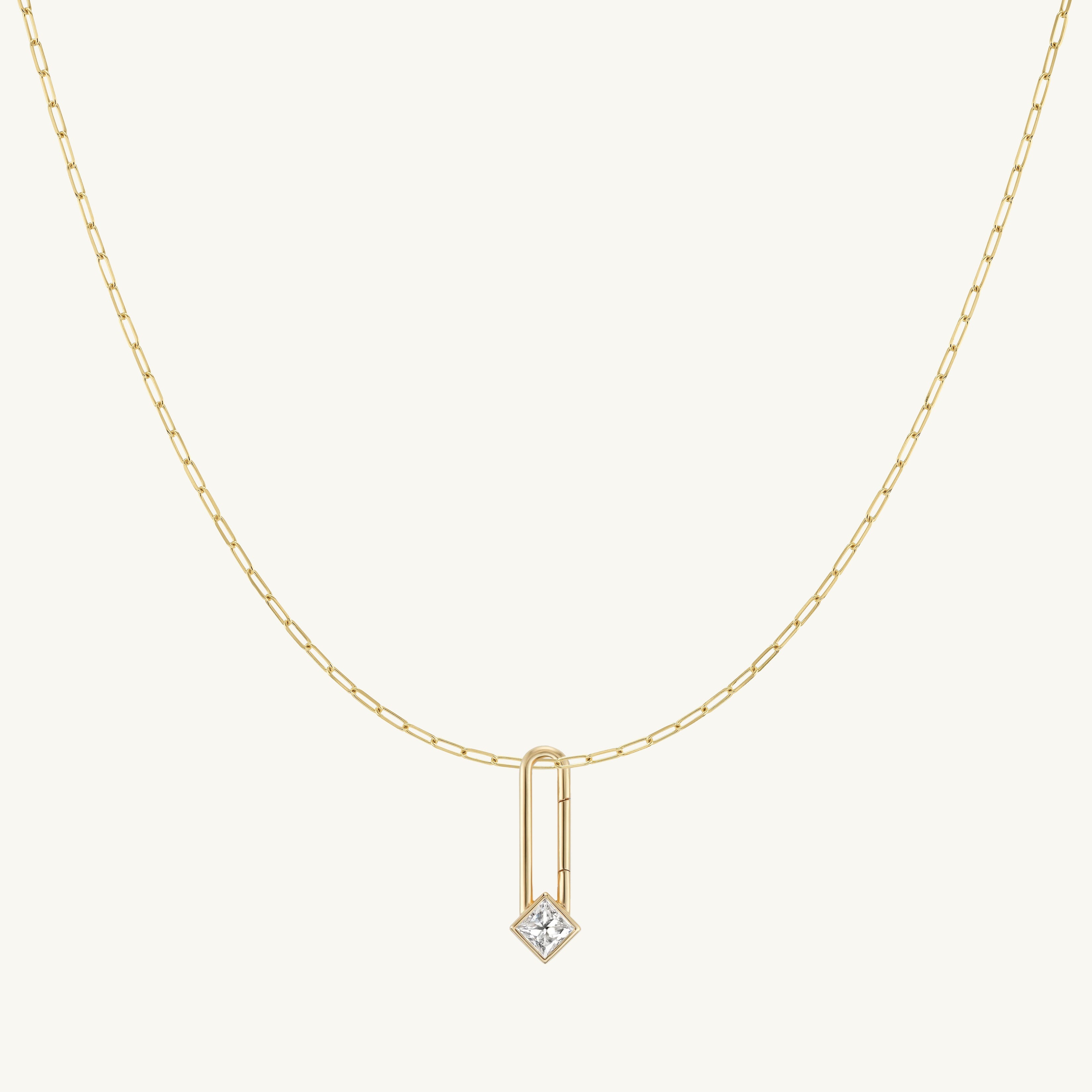 Princess Lock + Free Chain Necklace