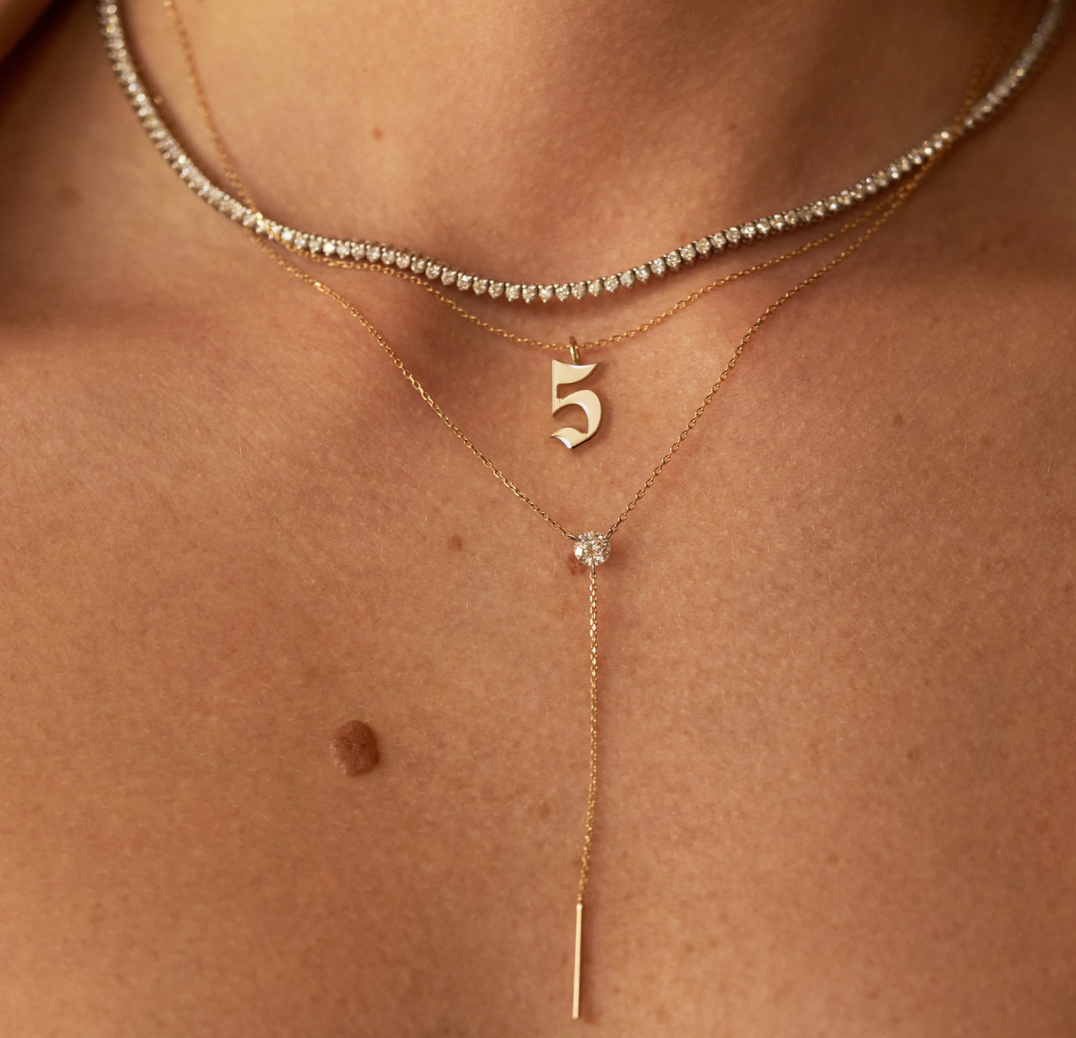 Bonne Chance Necklace Charm Five