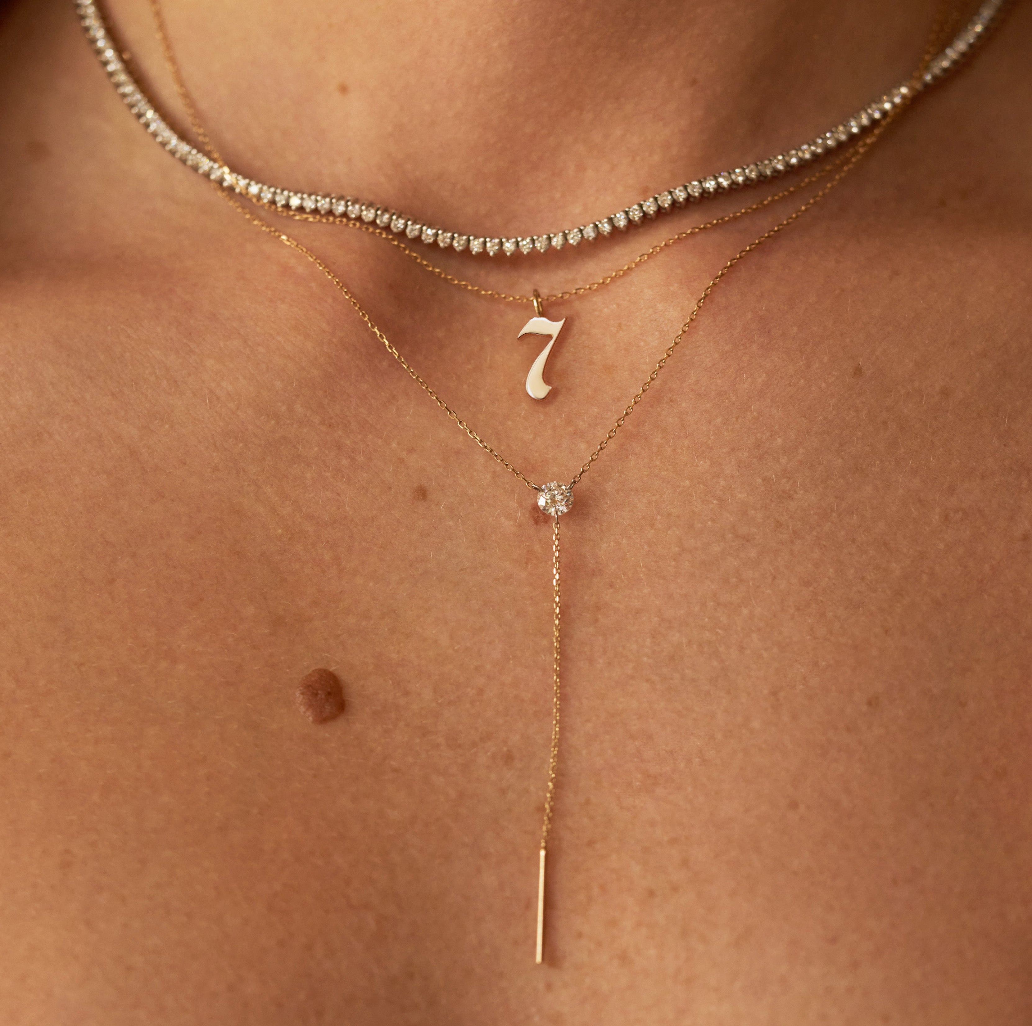 Bonne Chance Necklace Charm Seven
