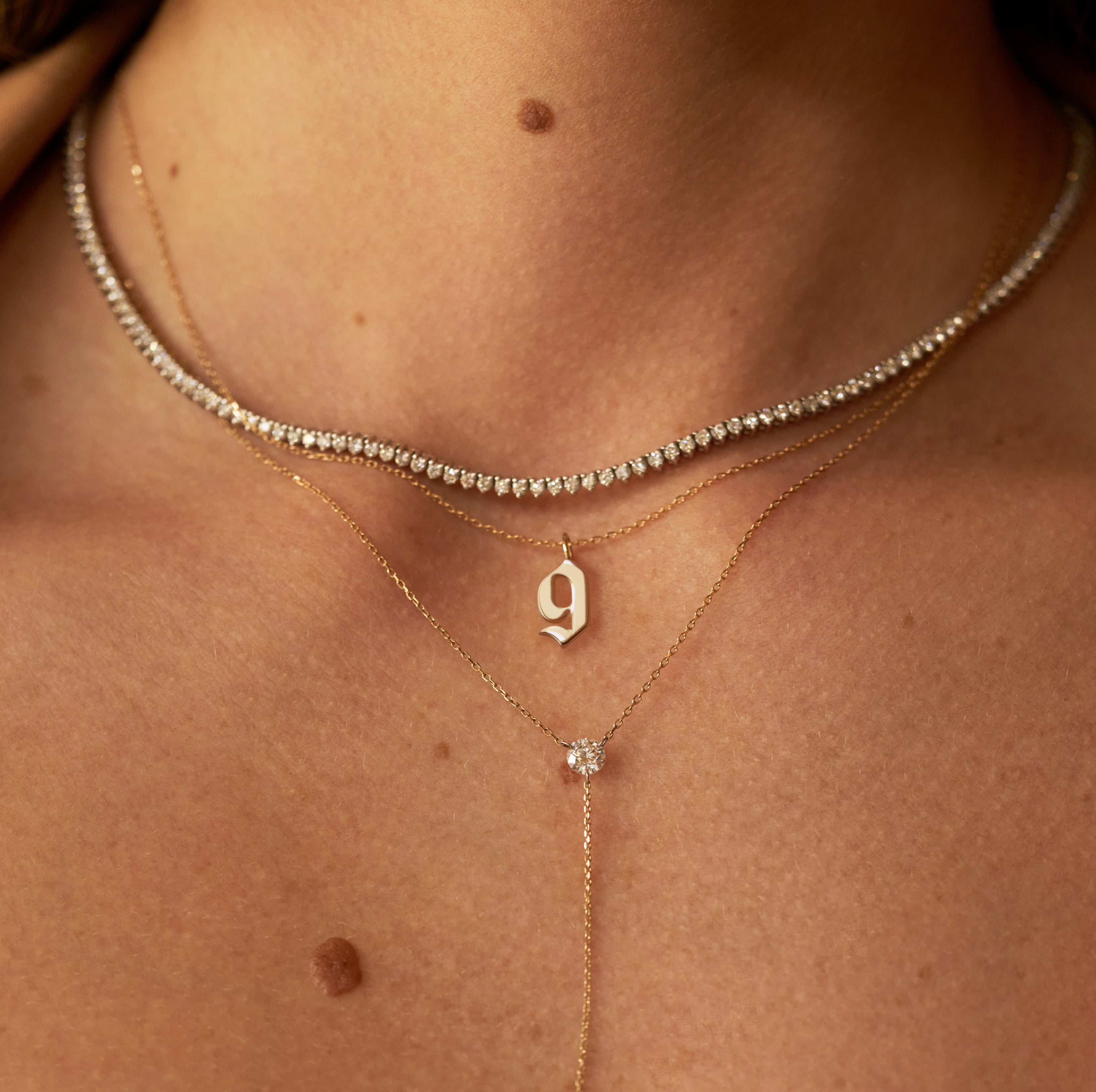 Bonne Chance Necklace Charm Nine