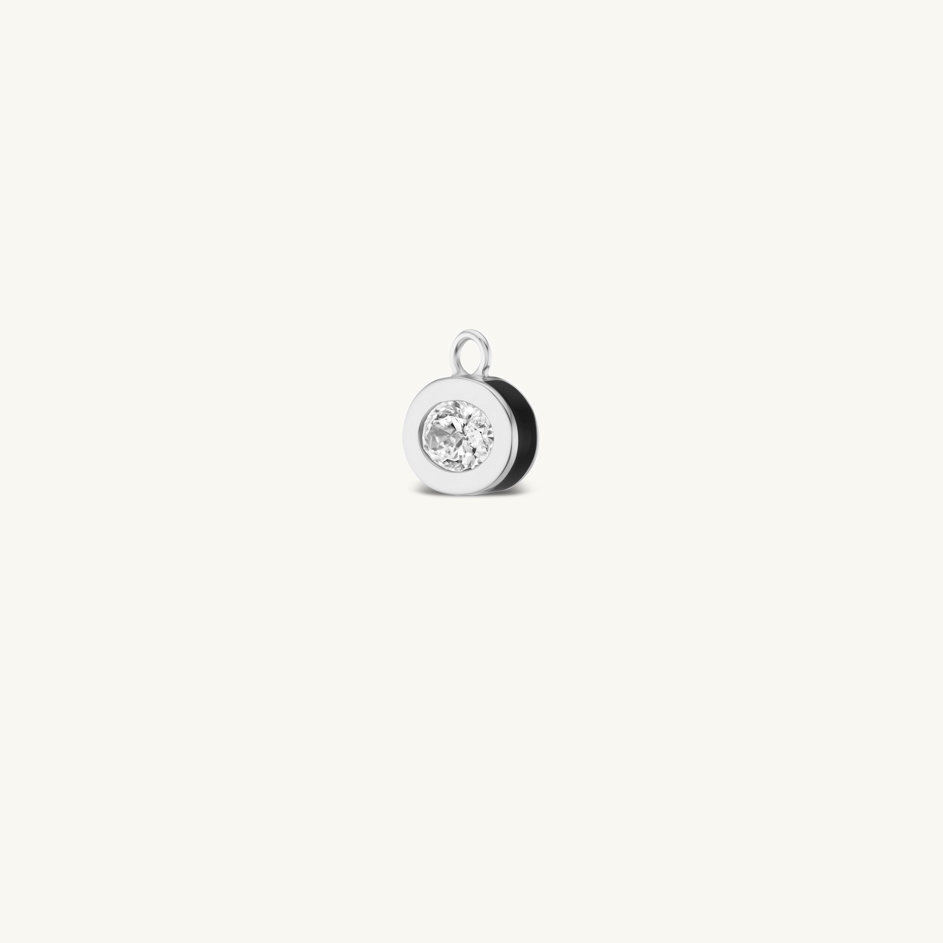 SRJ X ZM Oval Diamond and Enamel Earring Charms