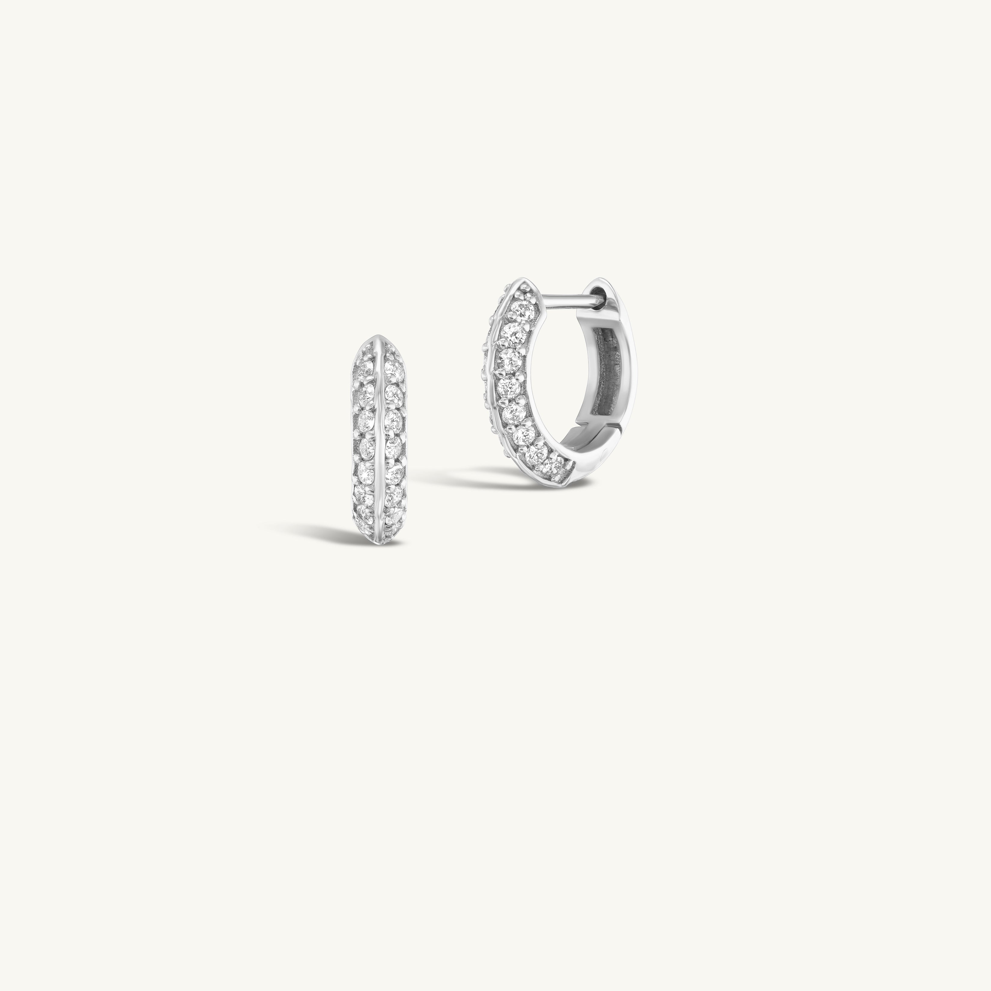 Pave Knife Edge Hoop