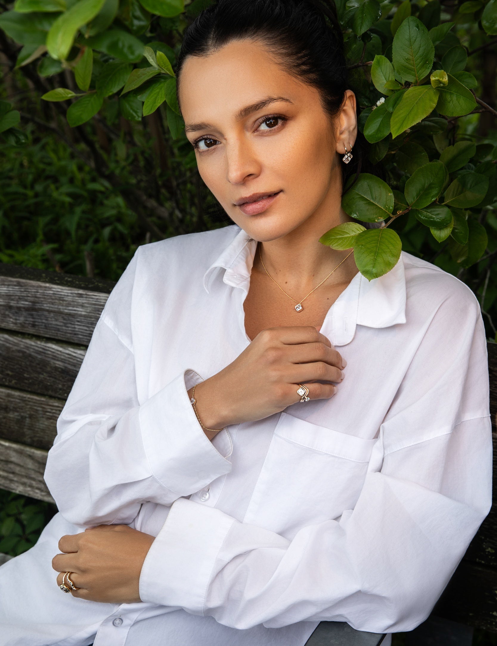 Asscher Bezel Necklace