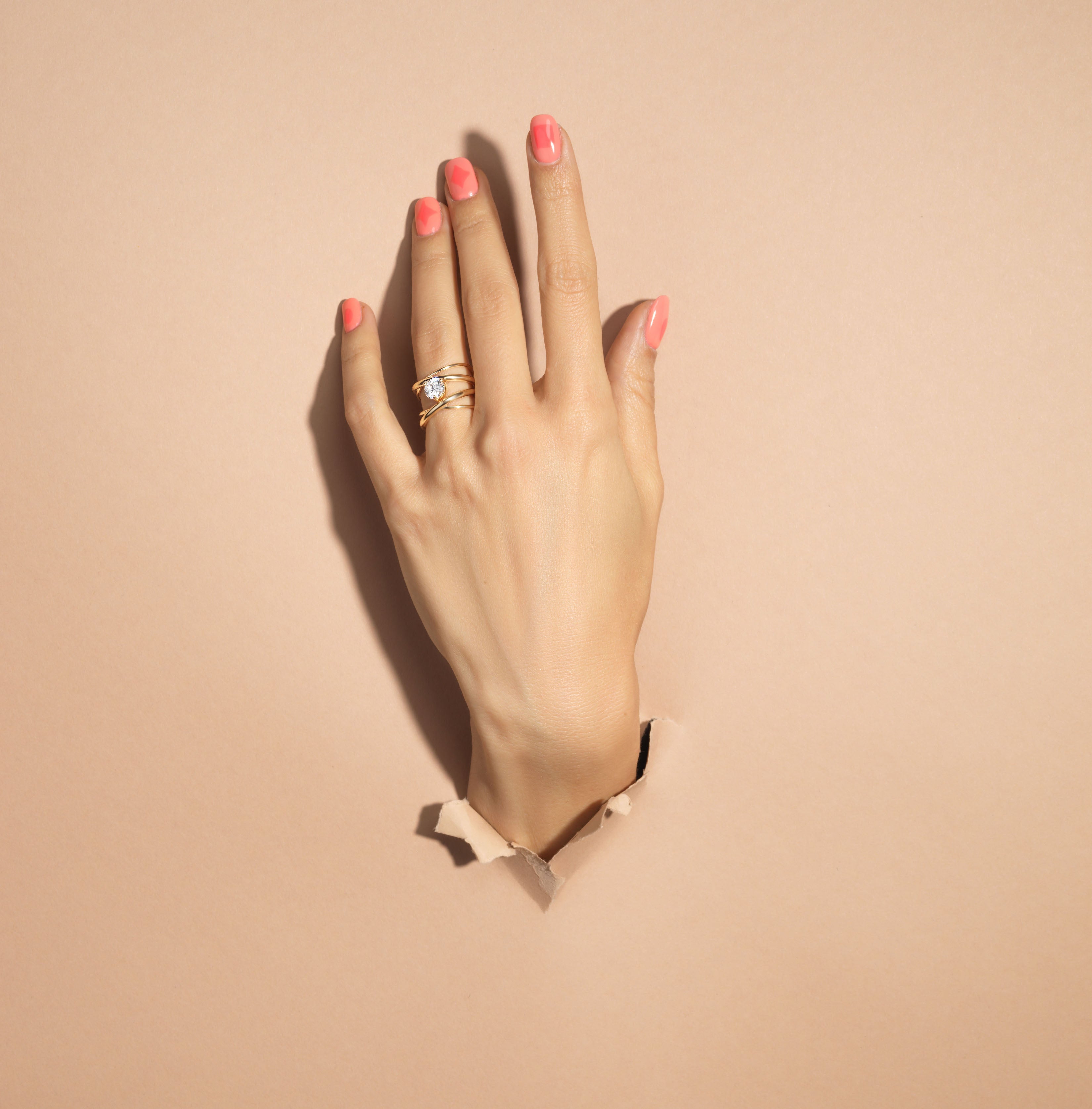 Plain Crossover Engagement Try-On Ring