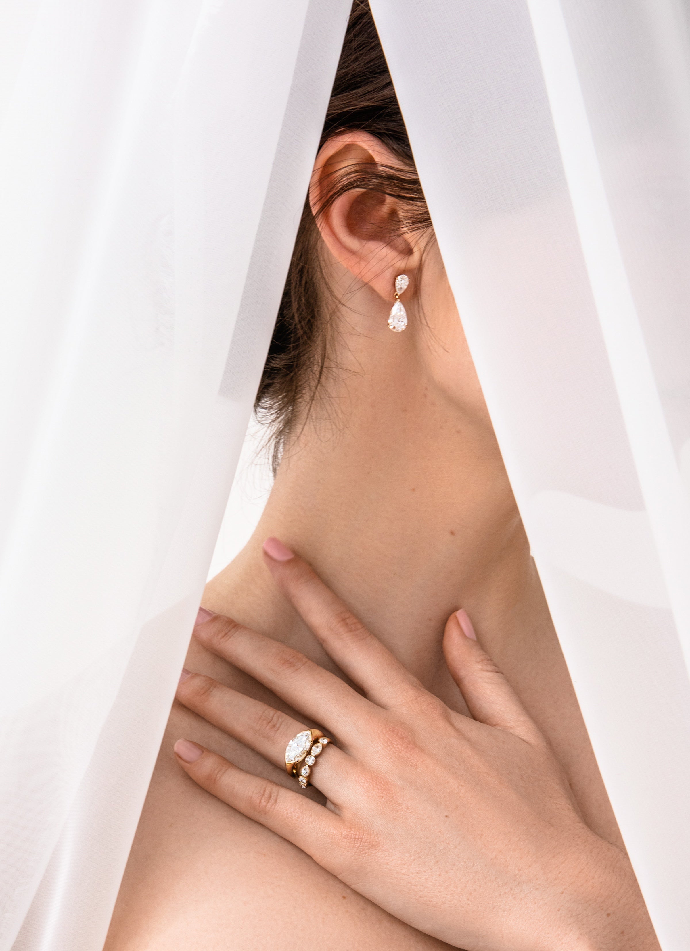 Double Pear Drop Studs