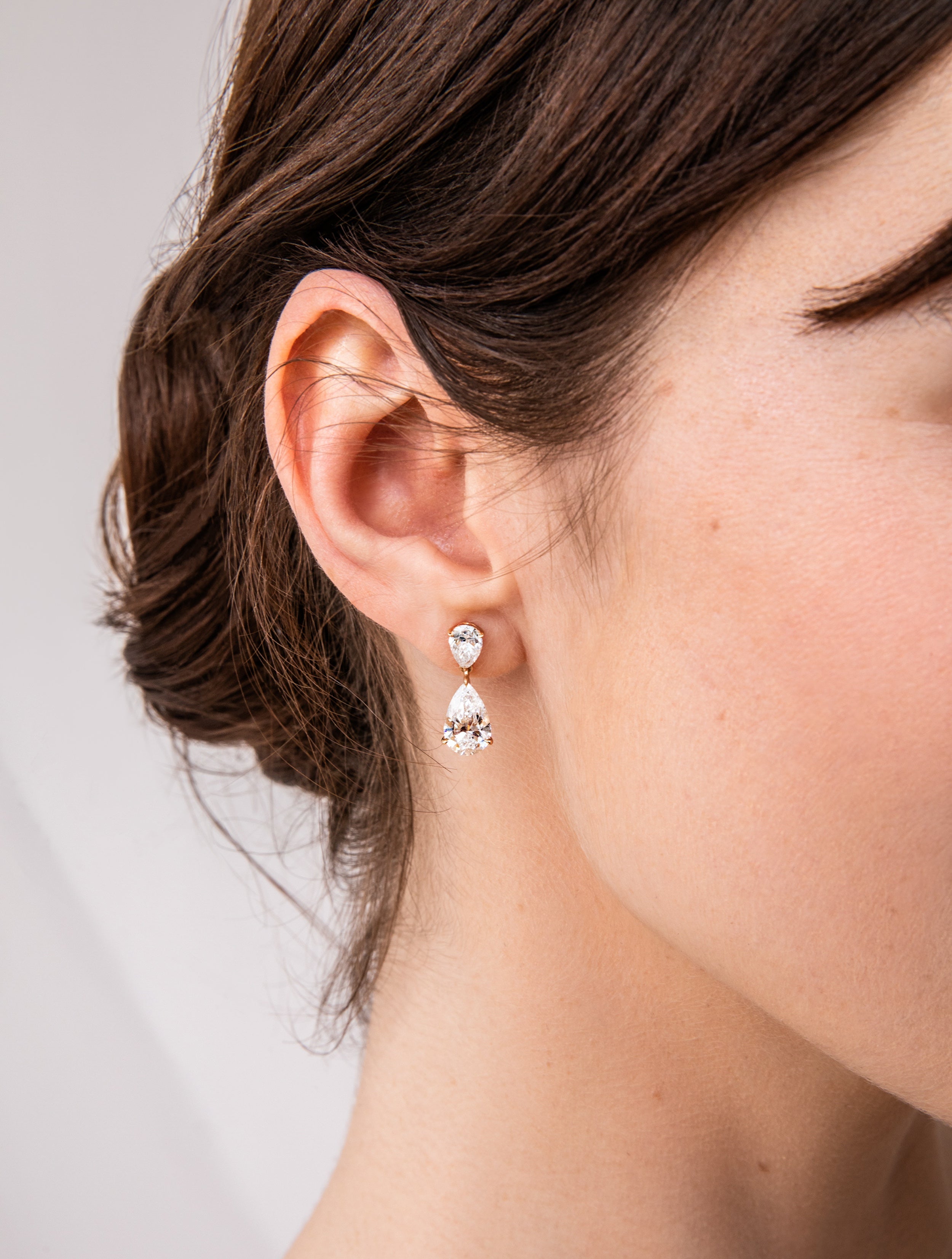 Double Pear Drop Studs