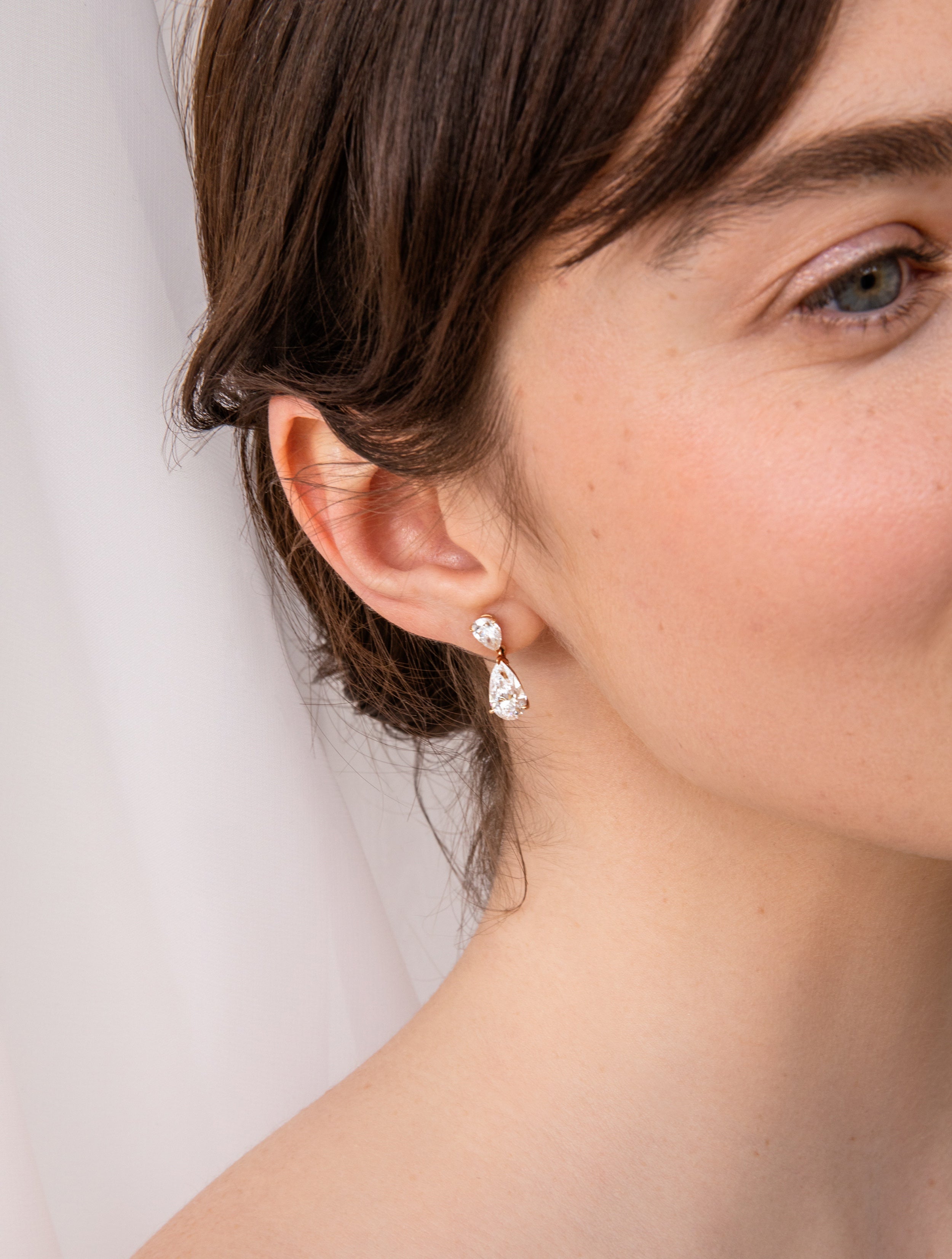 Double Pear Drop Studs