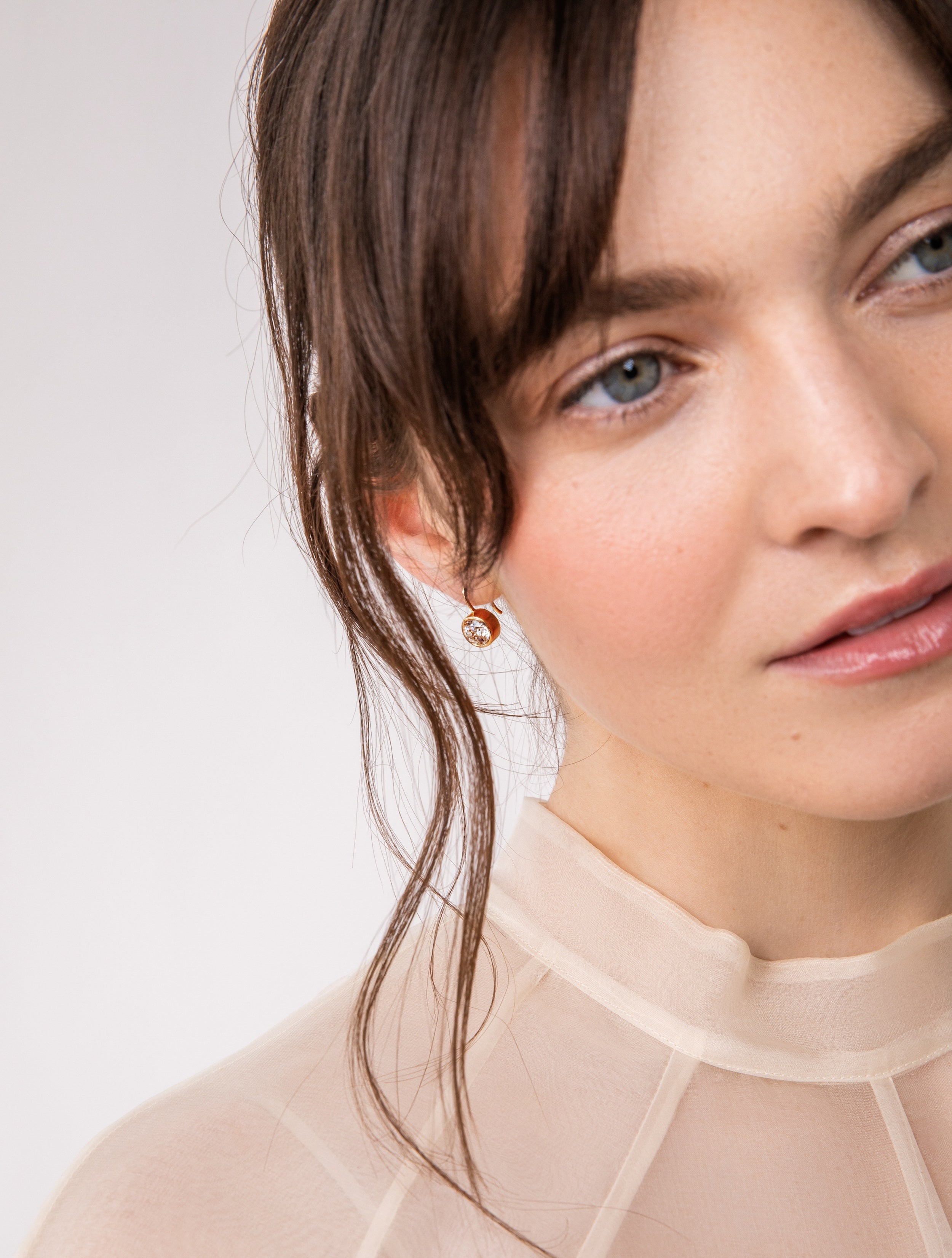 Round Drop Earrings