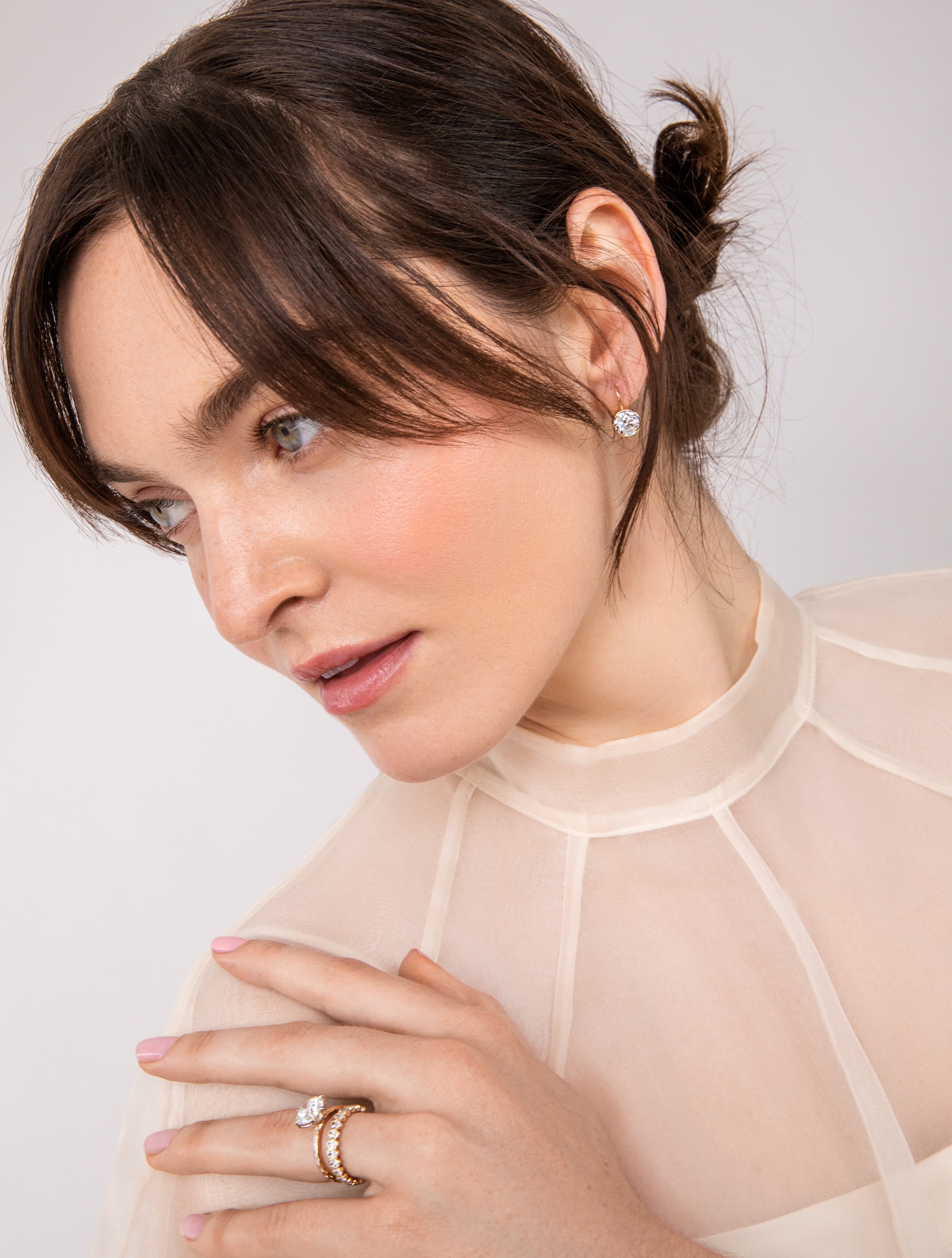 Round Drop Earrings