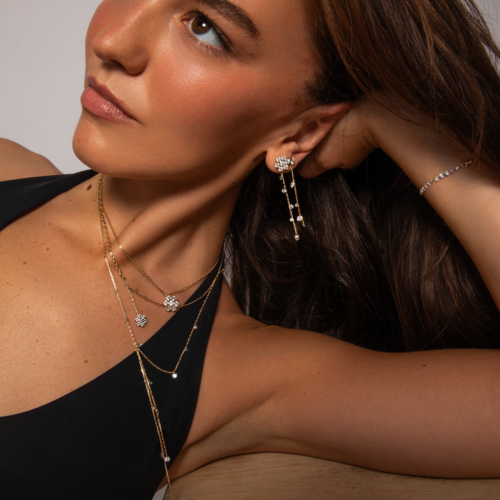 Pierced Diamond Dew Lariat