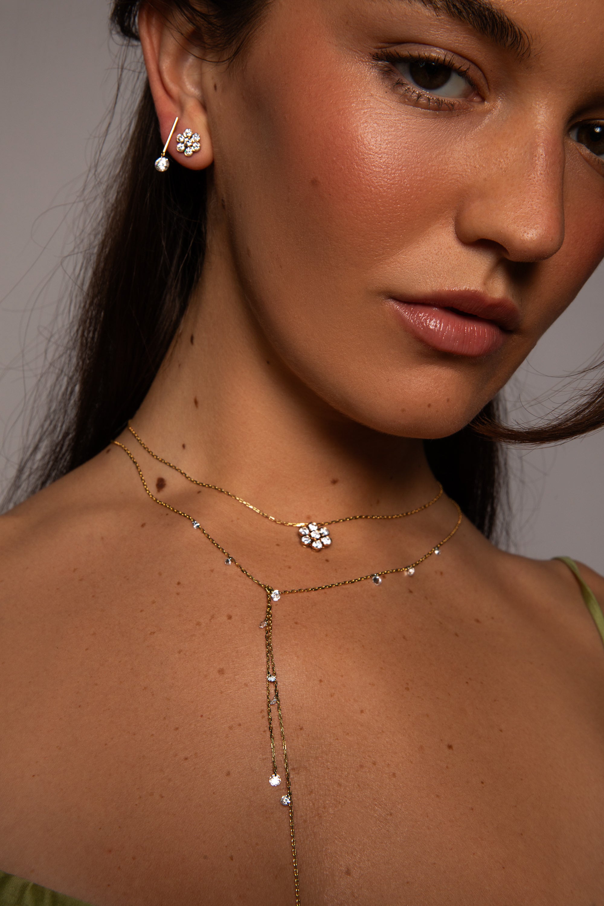 Diamond Flower Necklace