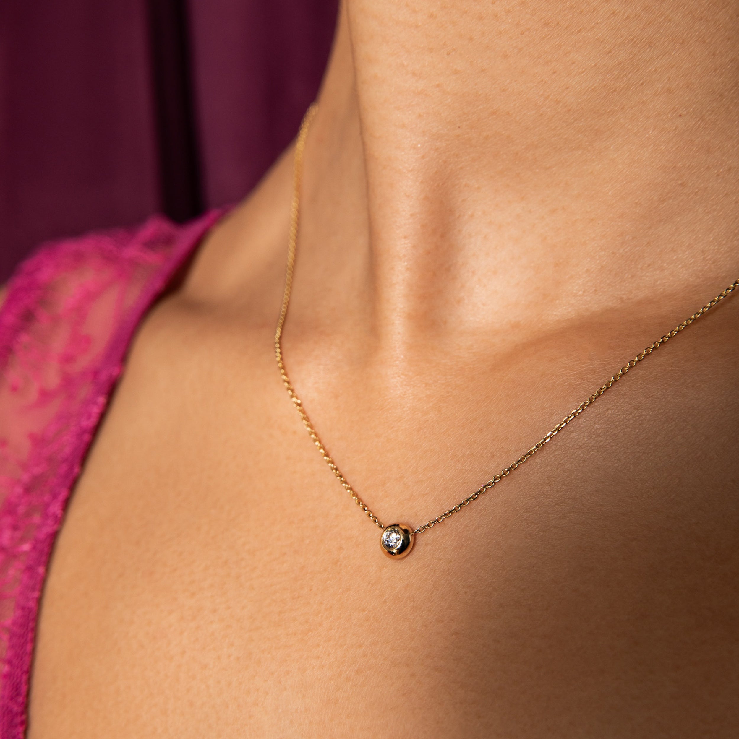Free Holiday Gift Box: Diamond Studs & Necklace