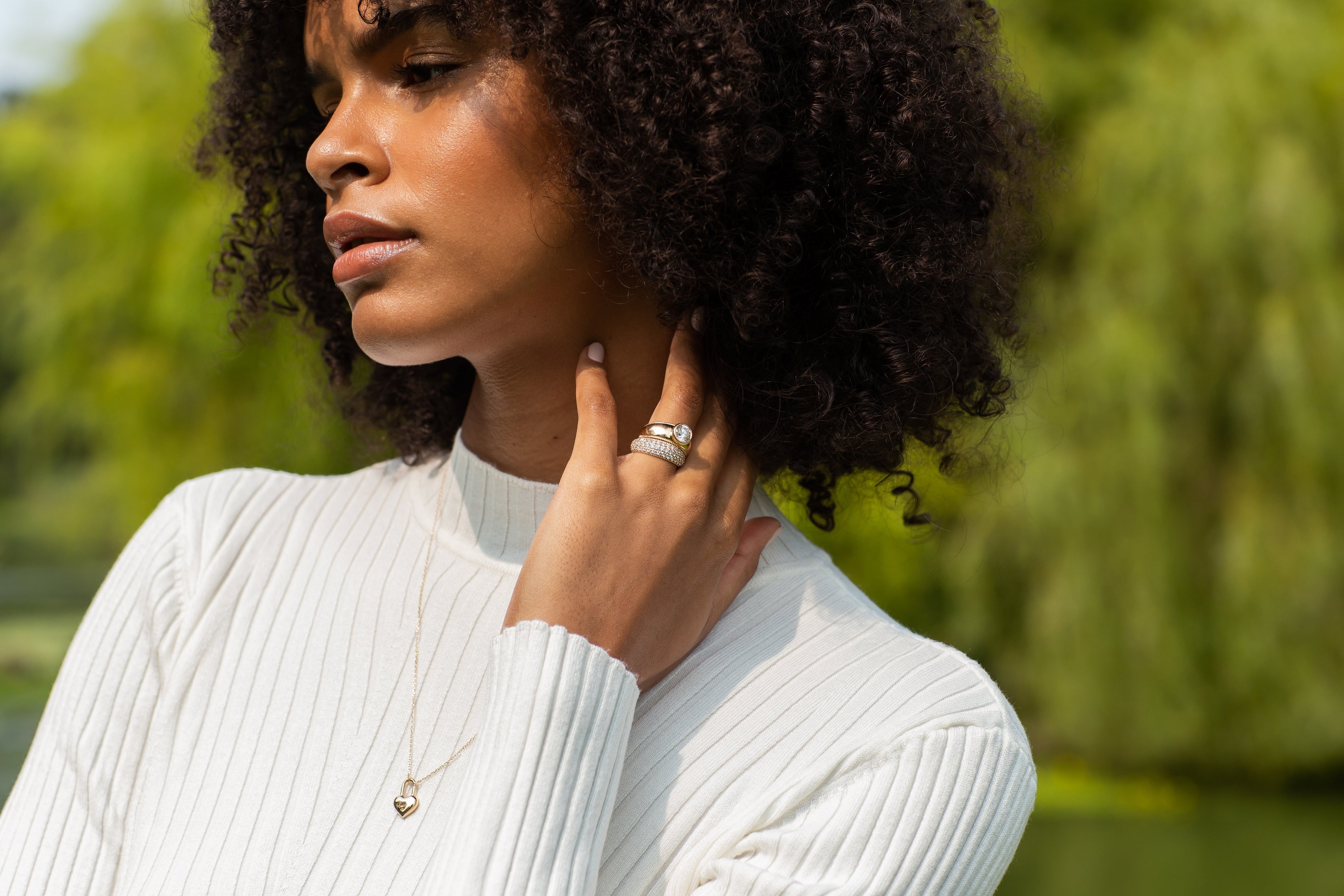 Wide Engagement Try-On Ring with Milgrain
