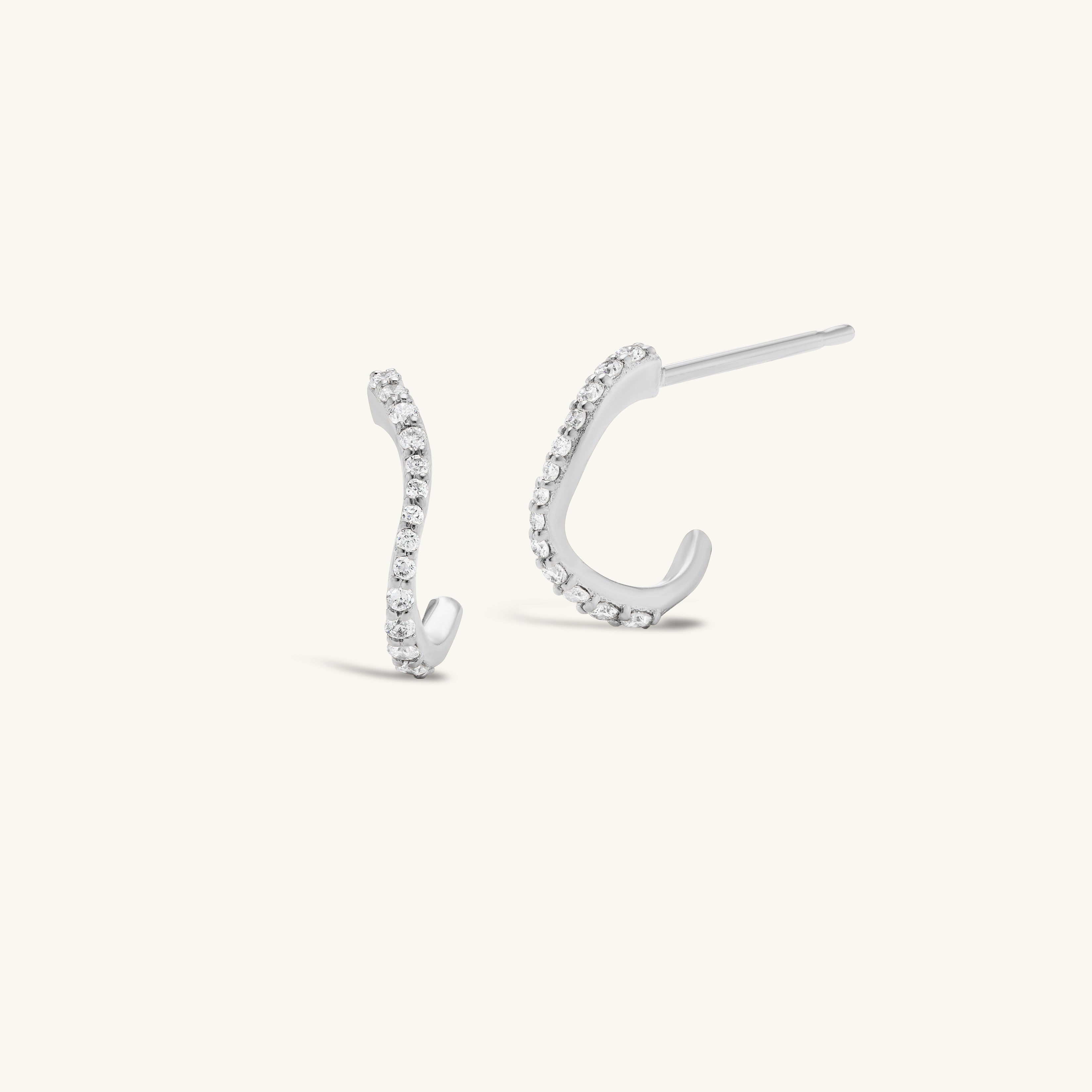 Mini Pave Sway Hoops