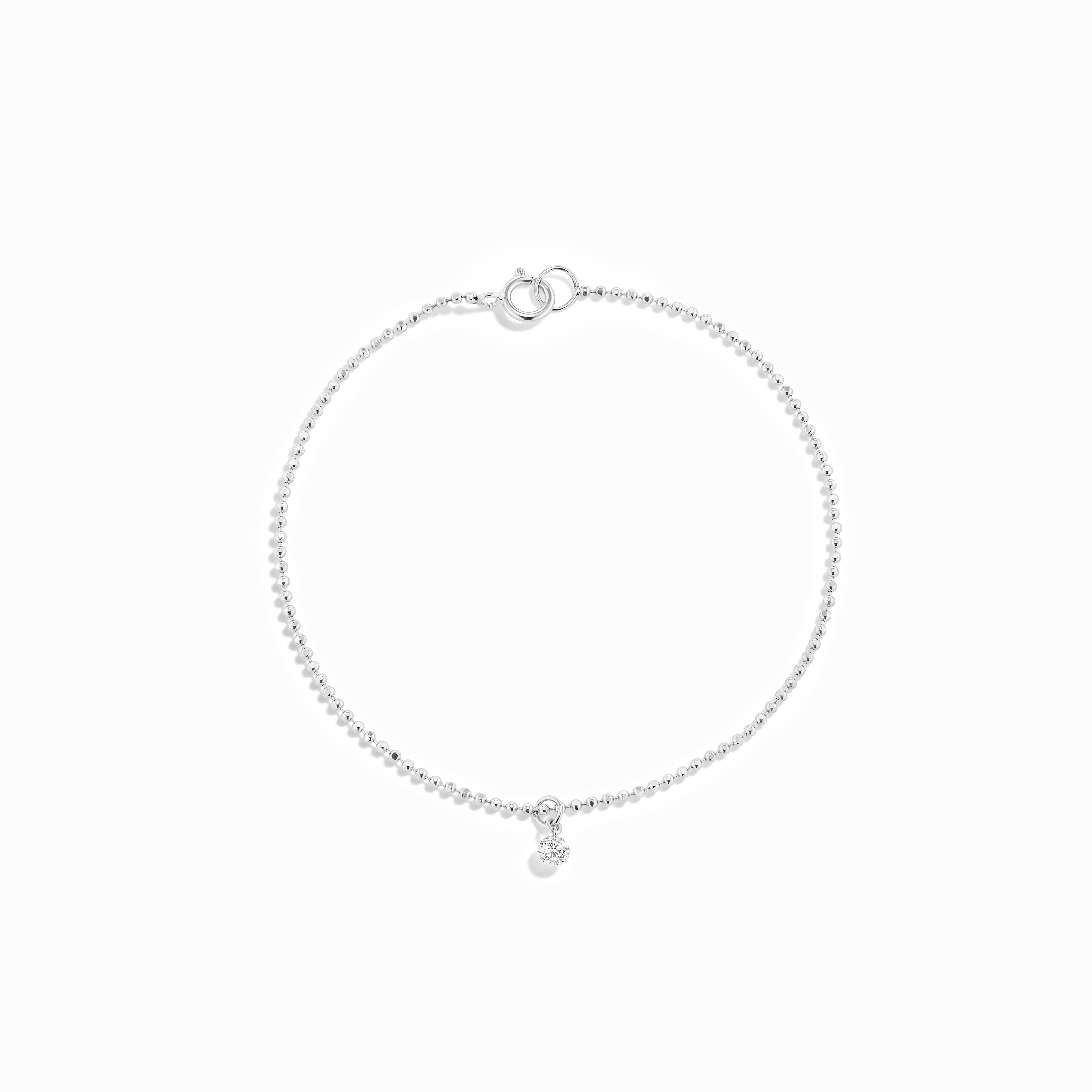 Pierced Diamond Beaded Chain Bracelet