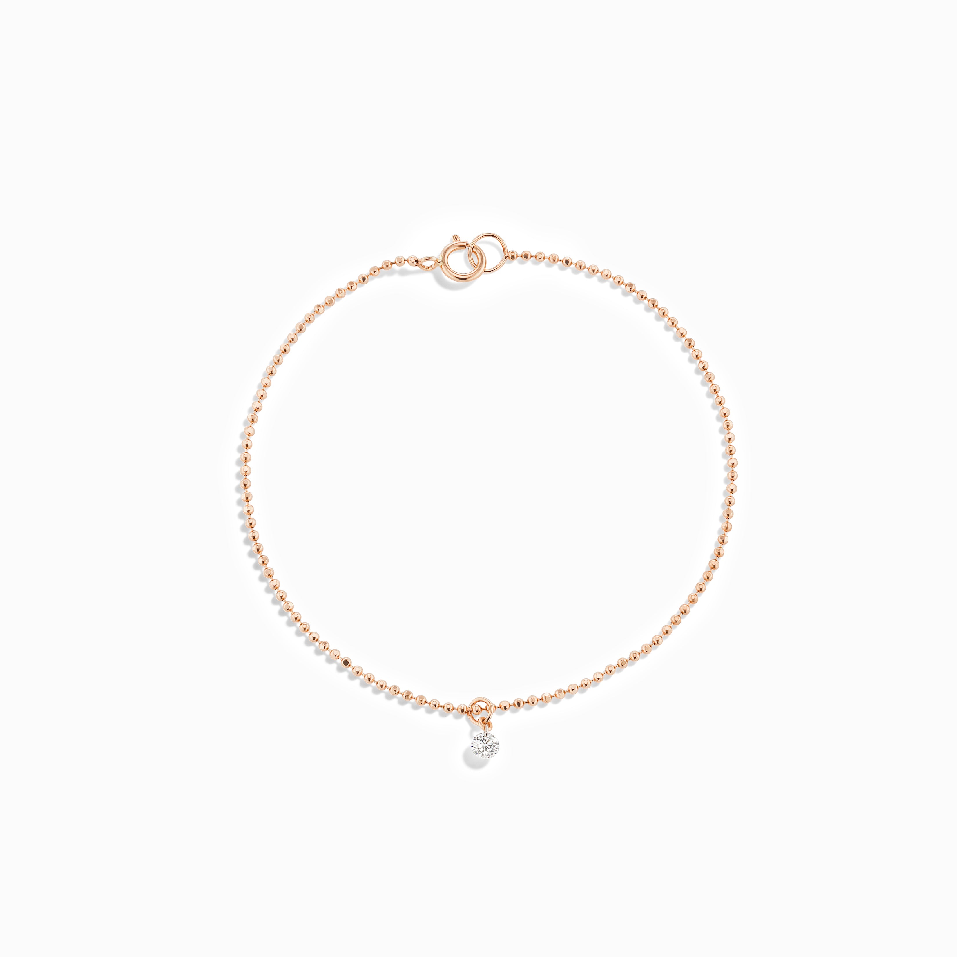 Pierced Diamond Beaded Chain Bracelet