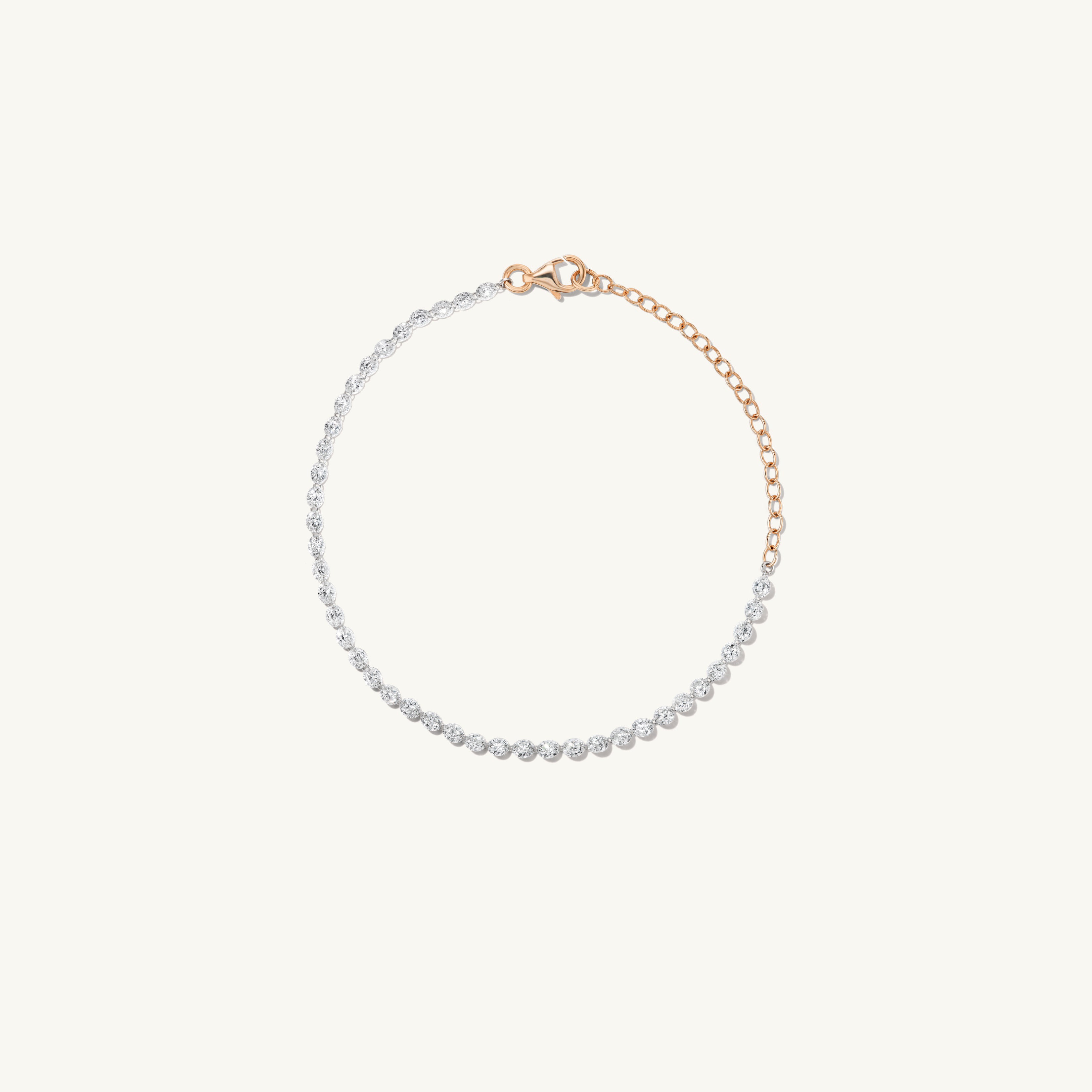 Pierced Diamond Tennis Bracelet