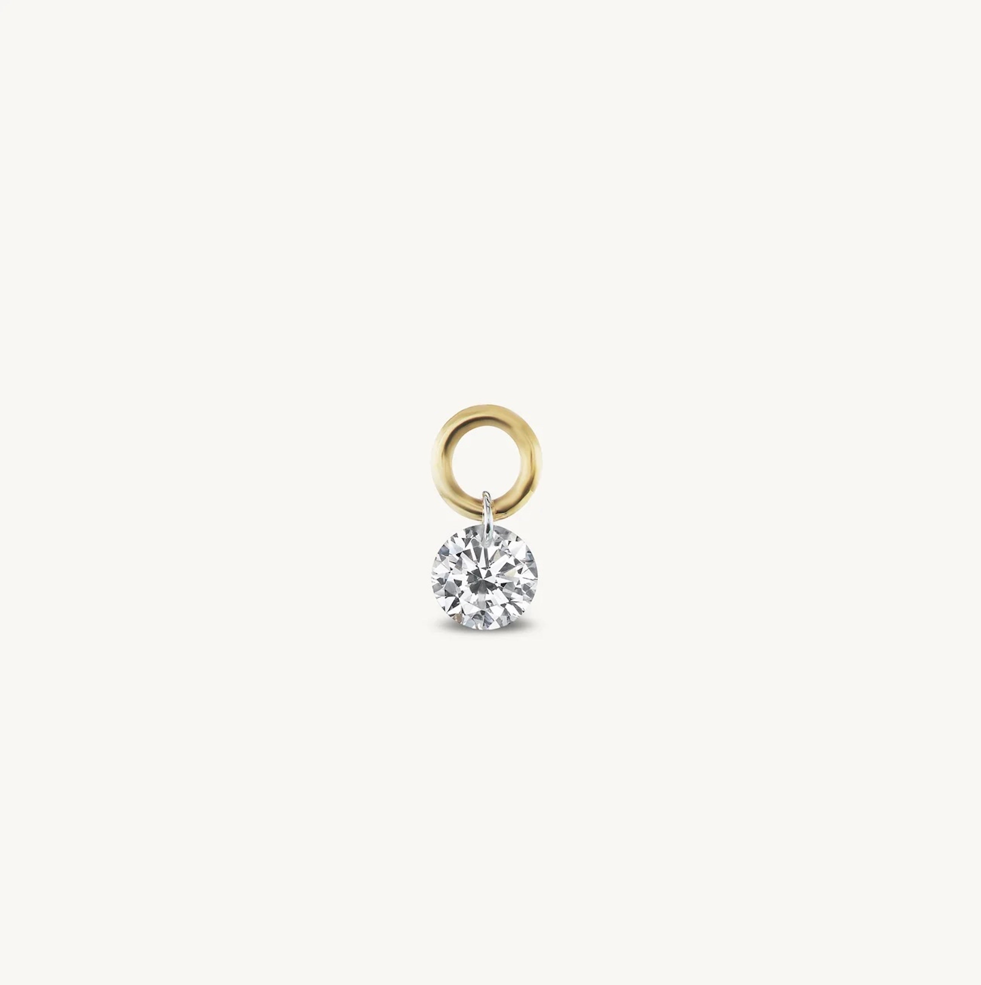 15mm Pave Huggies + Free Mini Round Diamond Charms