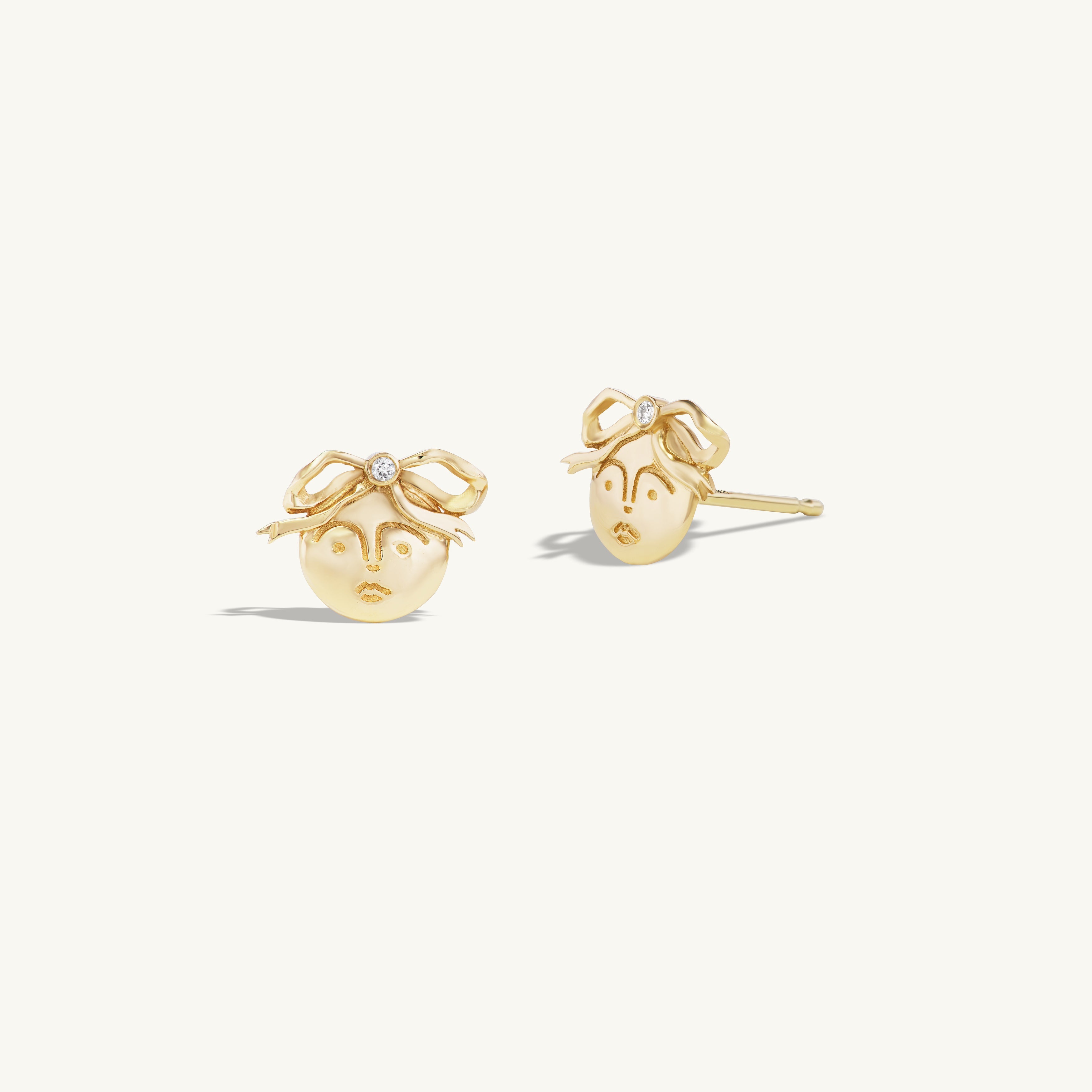 Diamond Moon Studs with Pearl Earring Jacket Pair
