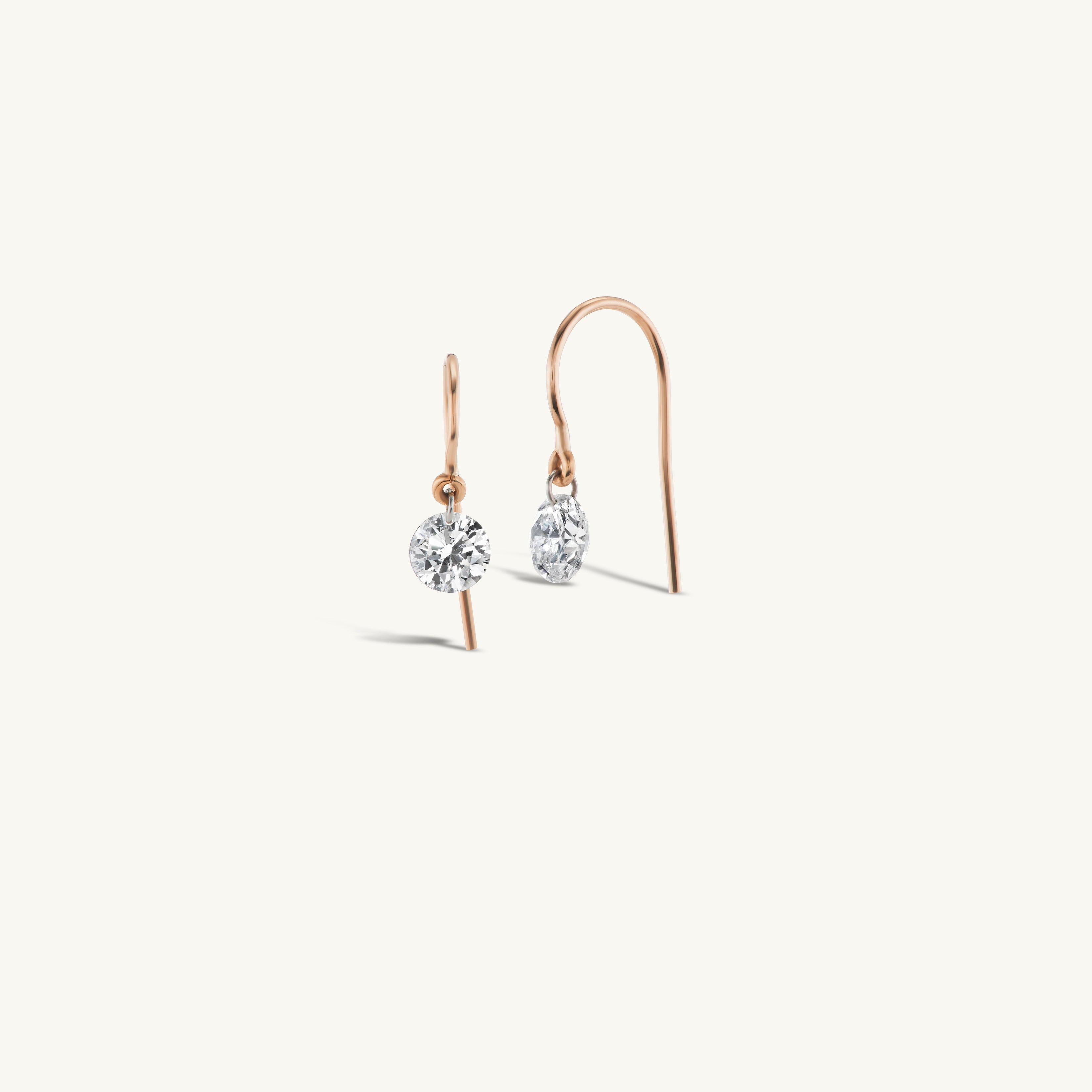 Petite Pierced Diamond Earrings