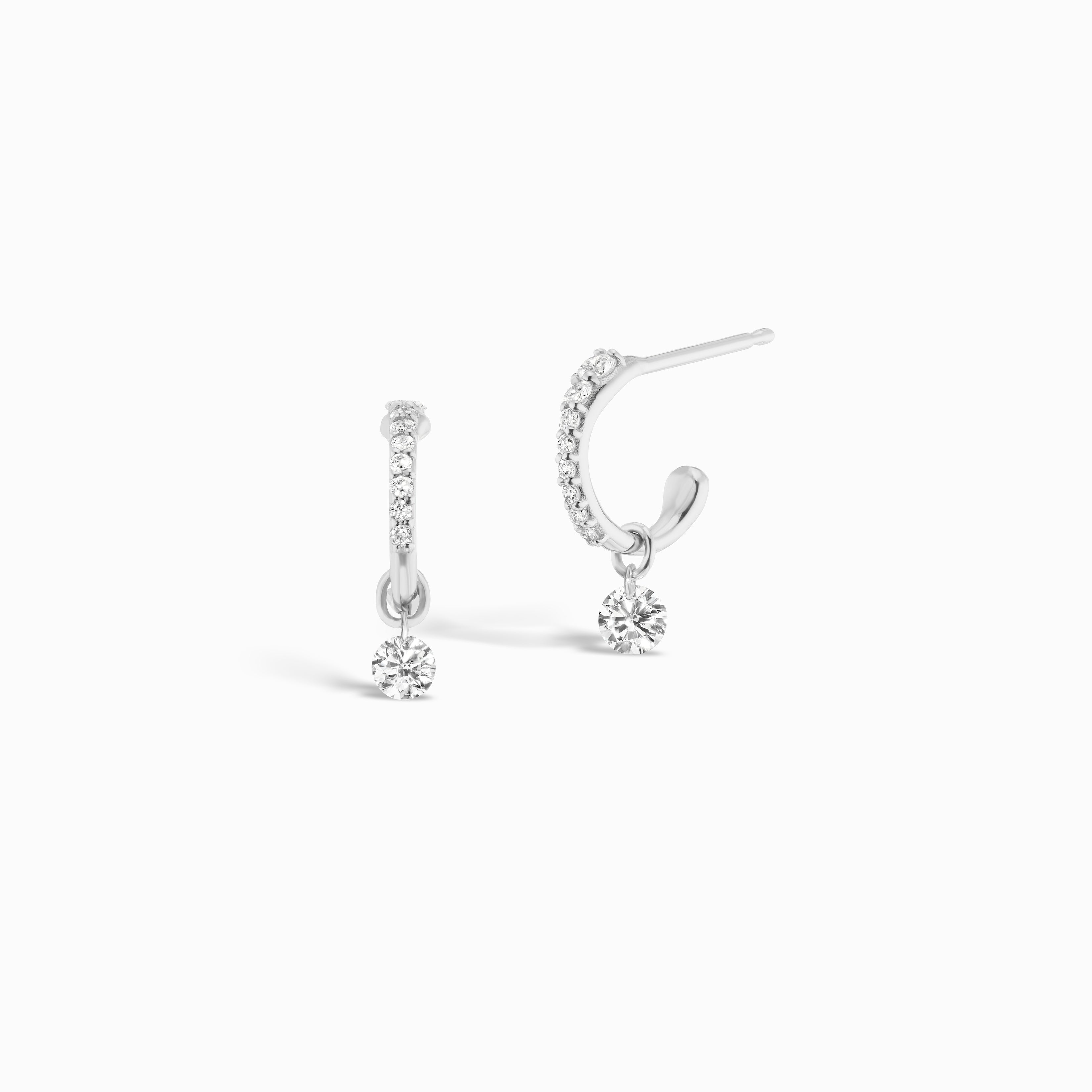 Pave Pierced Diamond Huggie