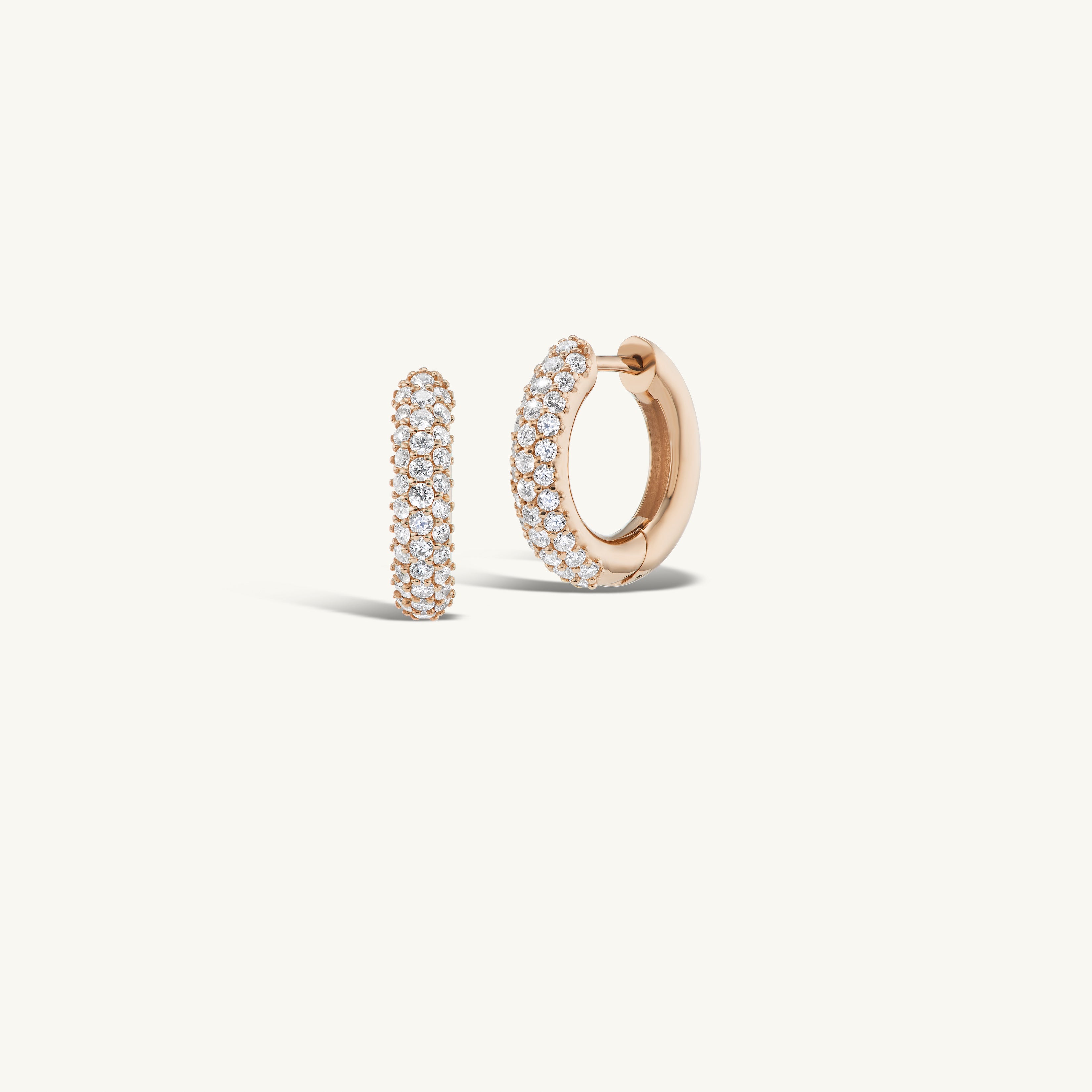 Sunrise Pave Hoop