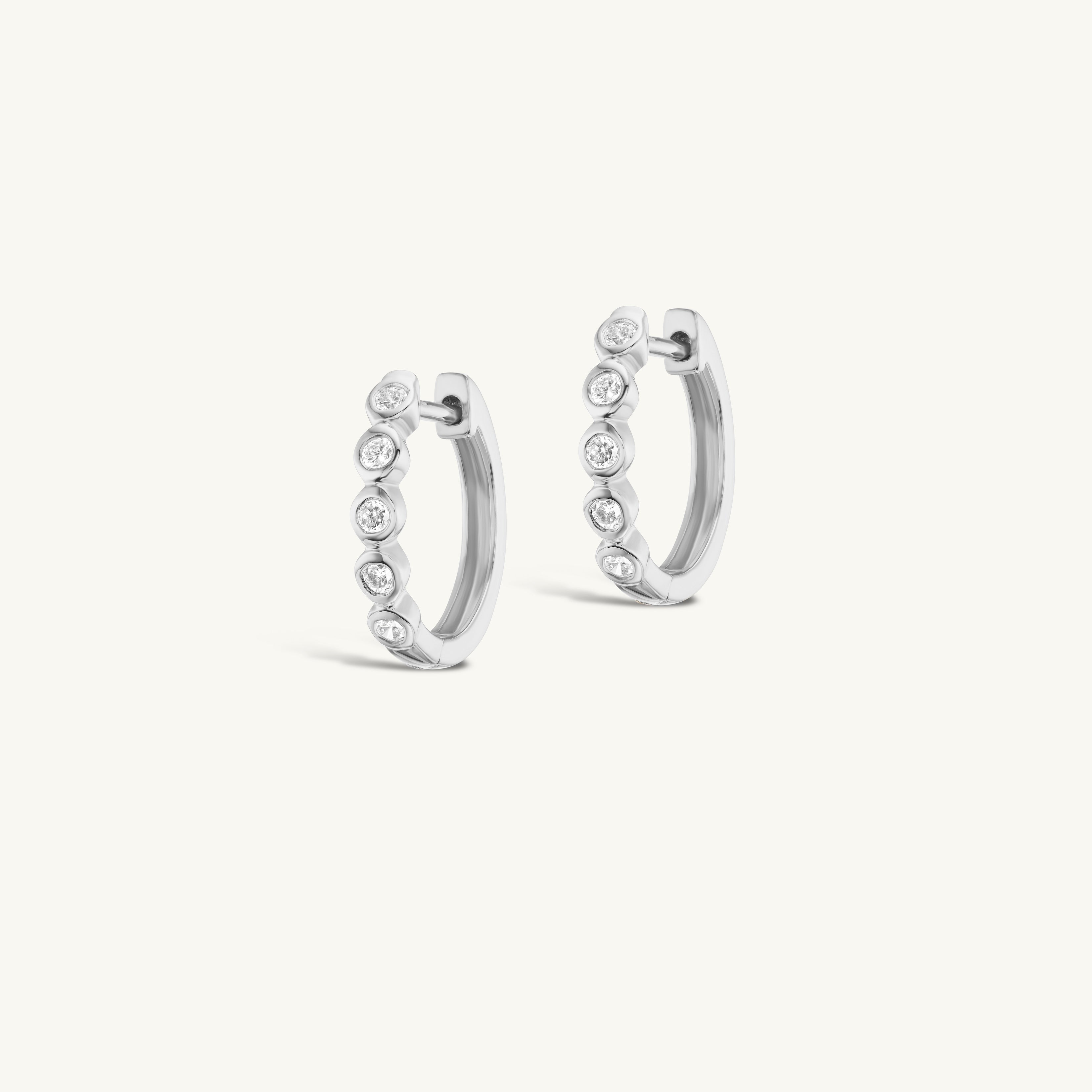 12mm Diamond Bezel Hoops